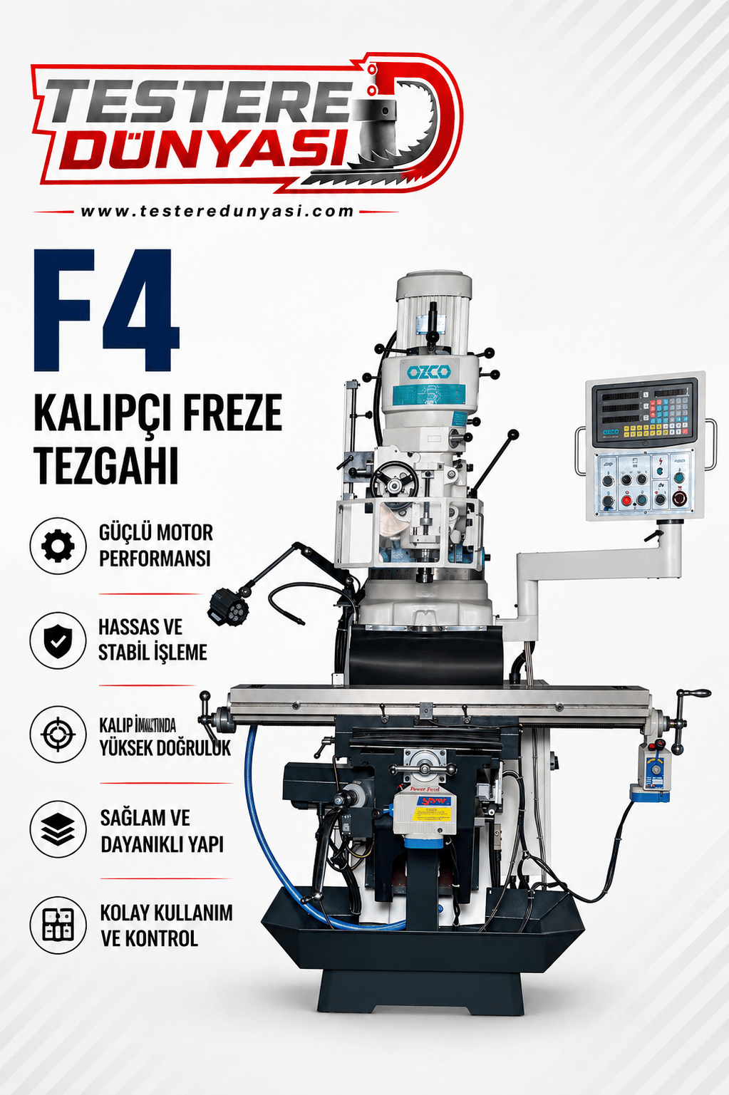 OZCO F4 KALIPÇI FREZE TEZGAHI