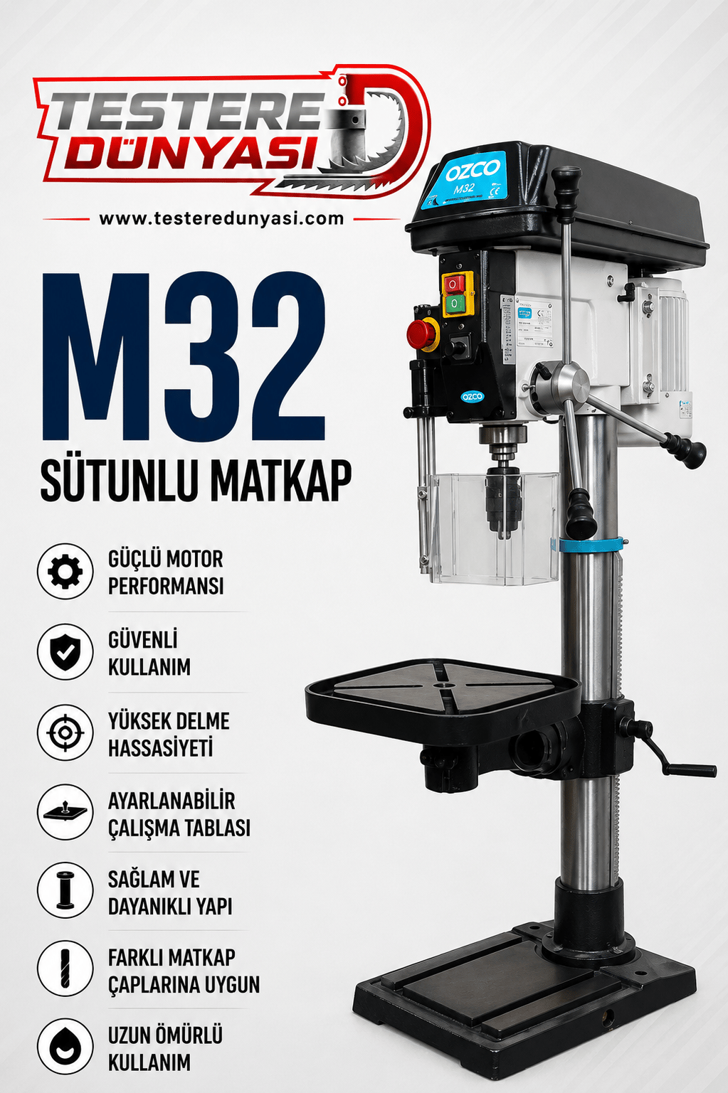 OZCO M32 SÜTUNLU MATKAP