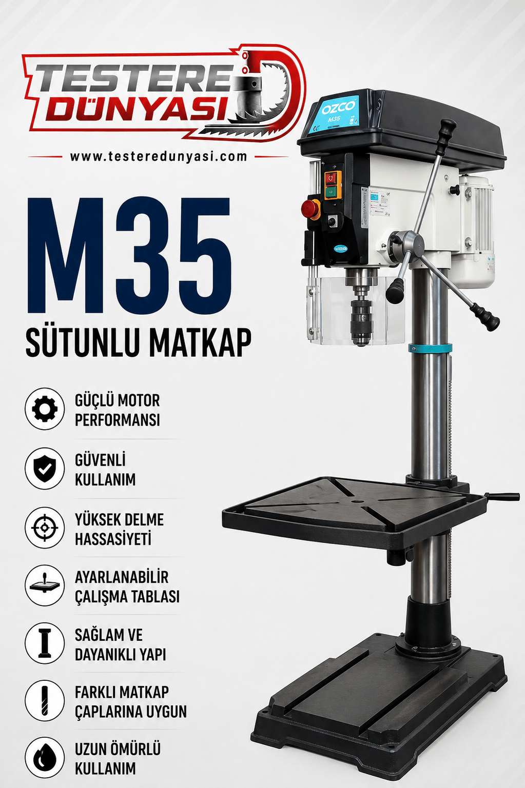OZCO M35 SÜTUNLU MATKAP