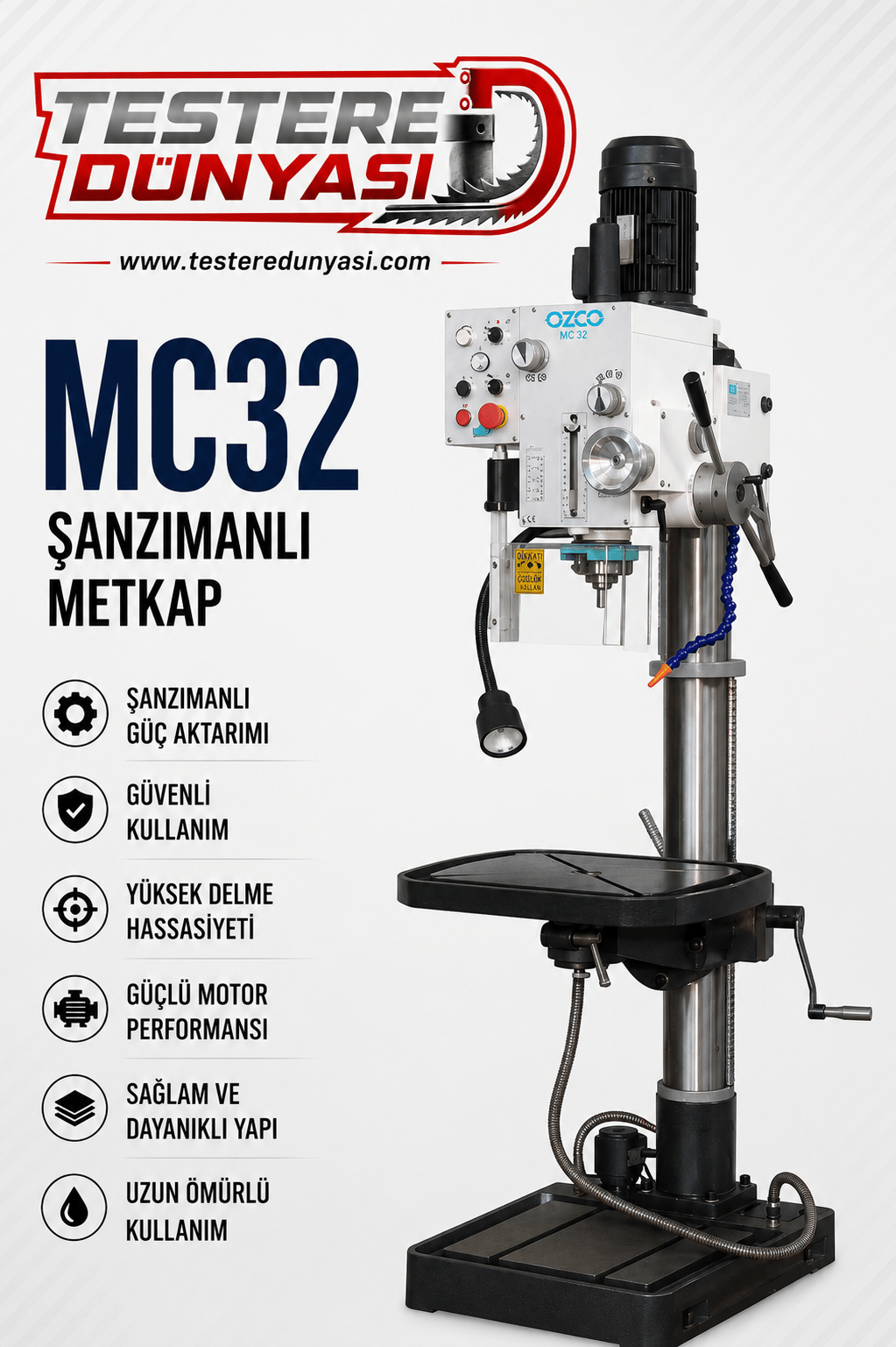 OZCO MC32 ŞANZIMANLI MATKAP TEZGAHI