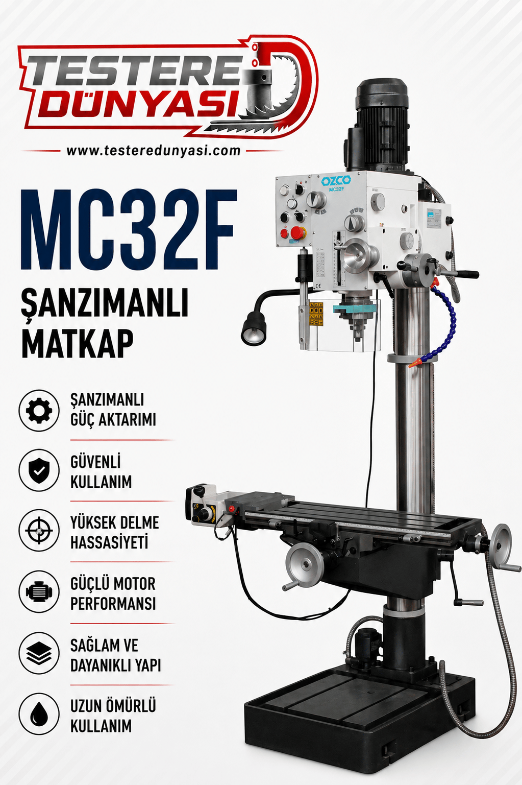 OZCO MC32F ŞANZIMANLI MATKAP TEZGAHI
