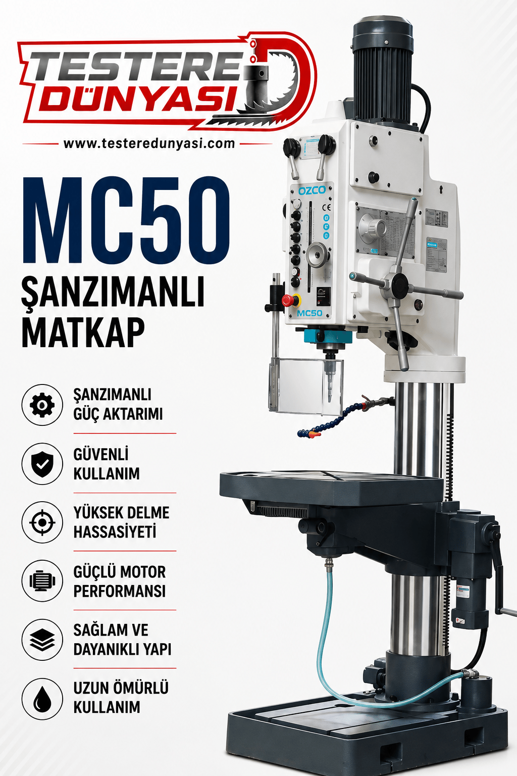 OZCO MC50 ŞANZIMANLI MATKAP TEZGAHI