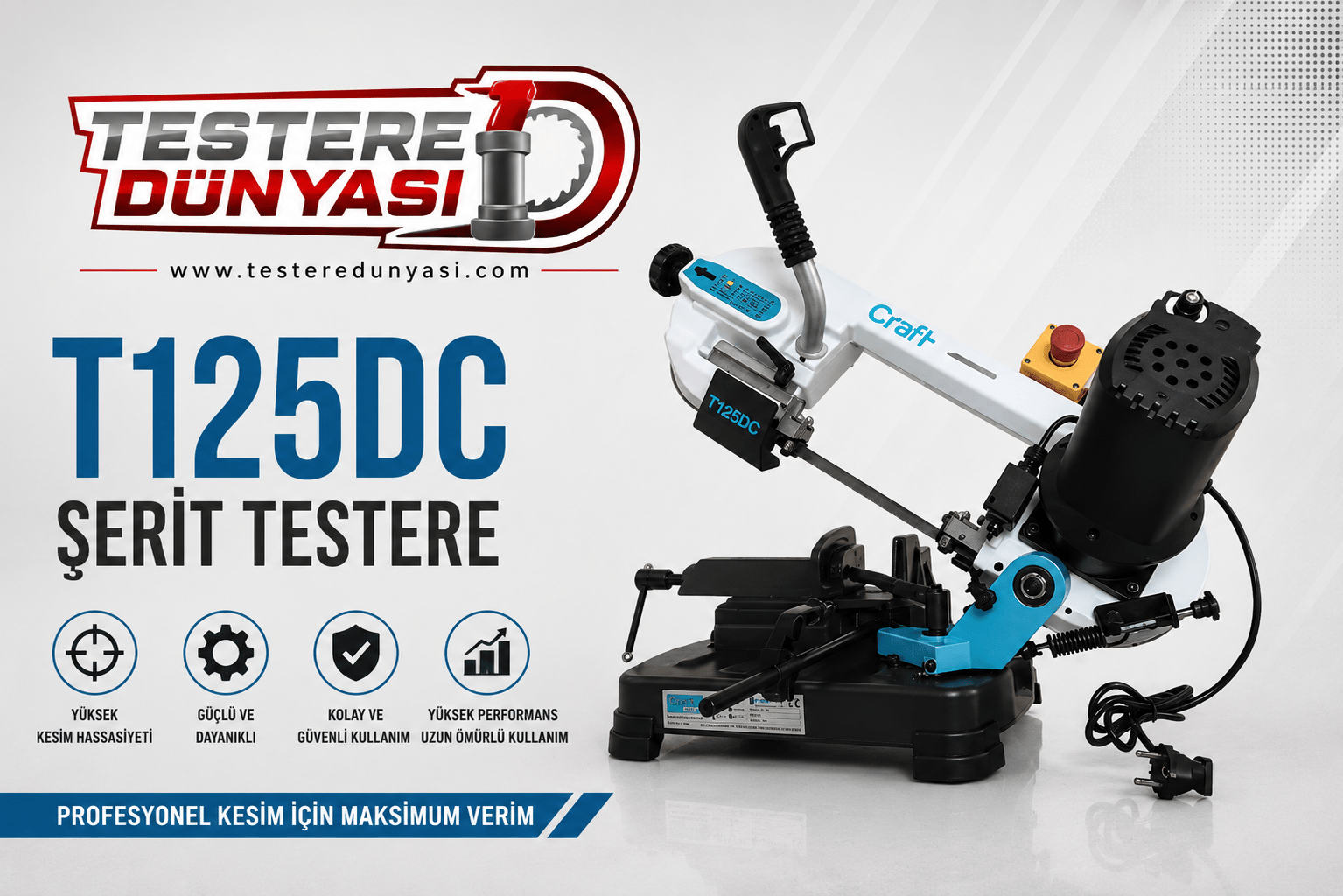 OZCO T125Dc Şerit Testere Makinası