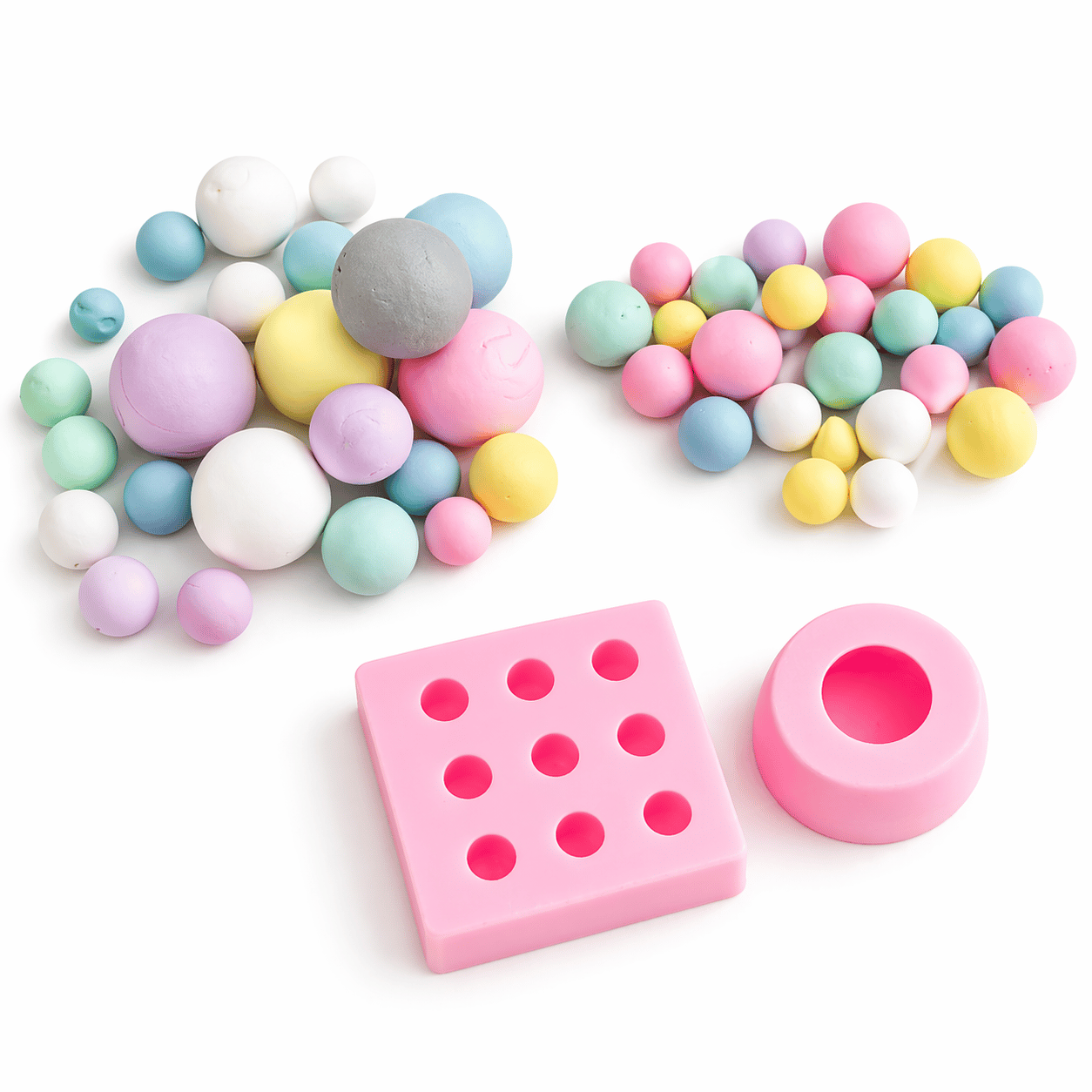 1035 - Silikon Kalıp Mum Kalıbı - Bubble Set
