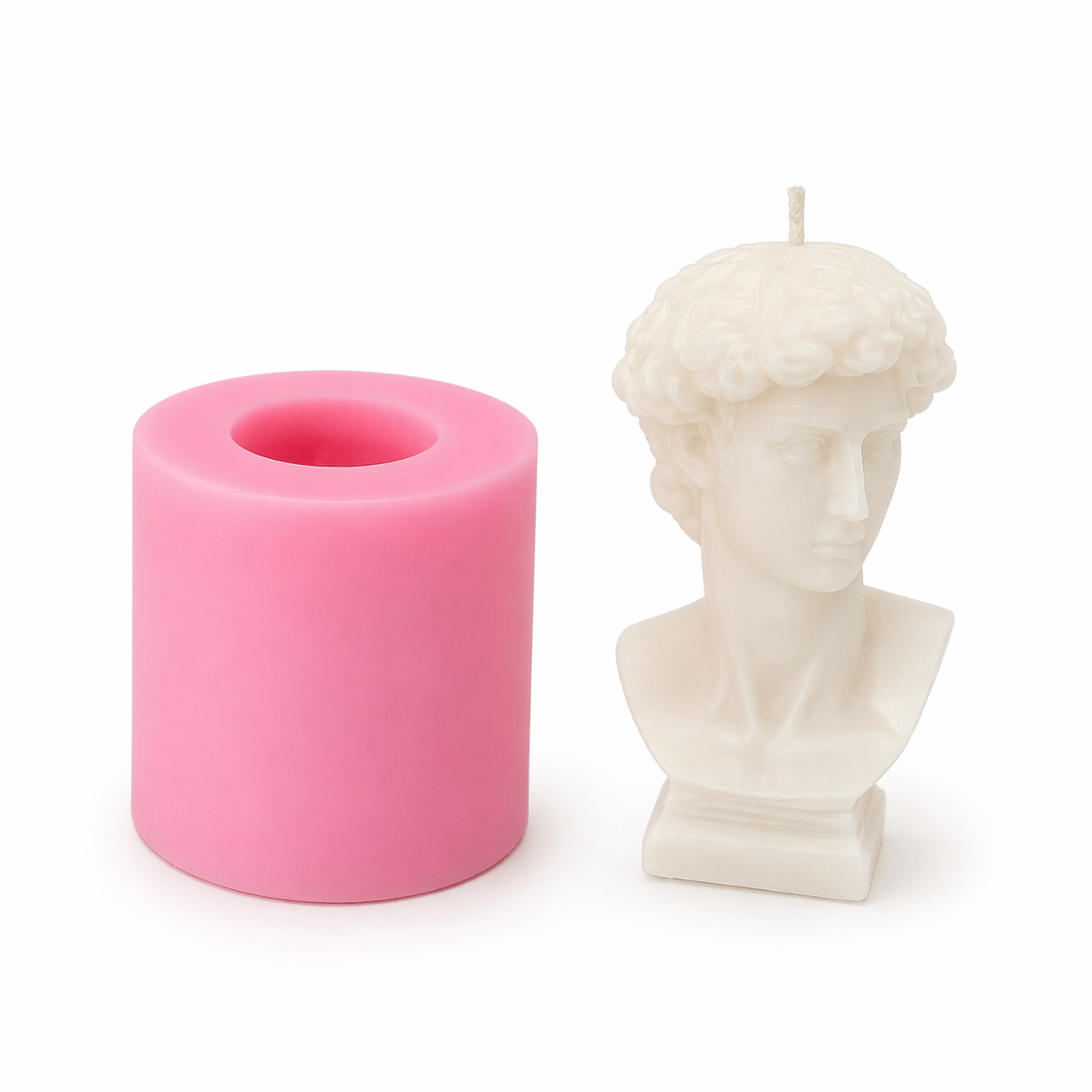 1058 - Silikon Kalıp Mum Kalıbı - David Bust