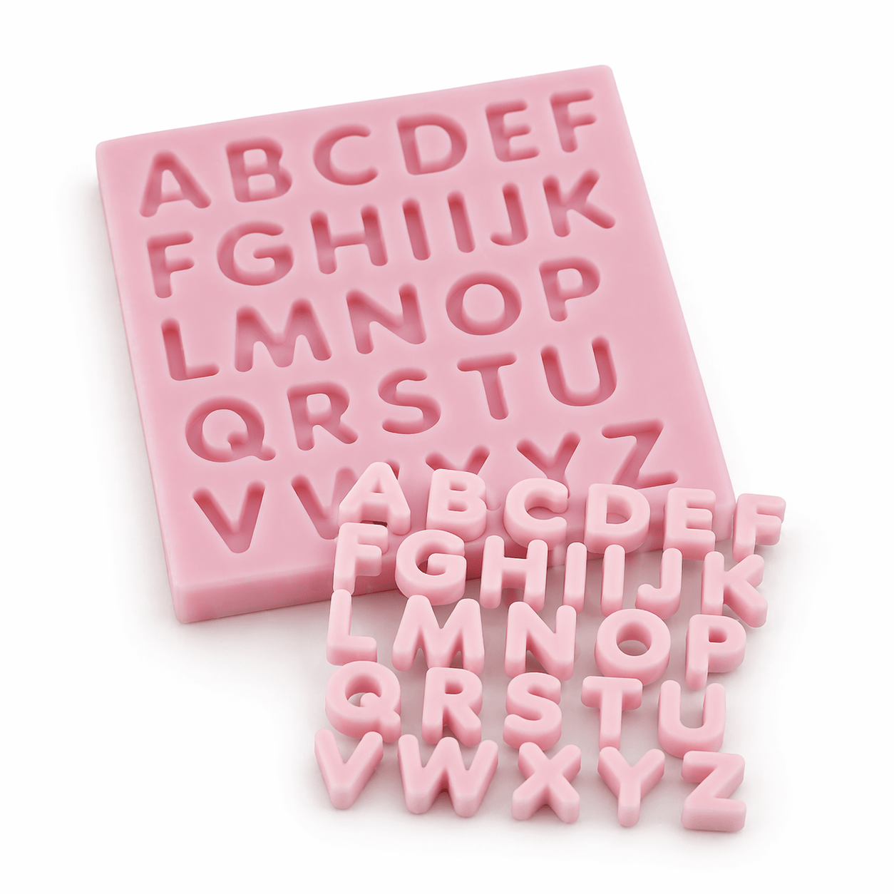 1065 - Silikon Kalıp Mum Kalıbı - Alfabe 2cm