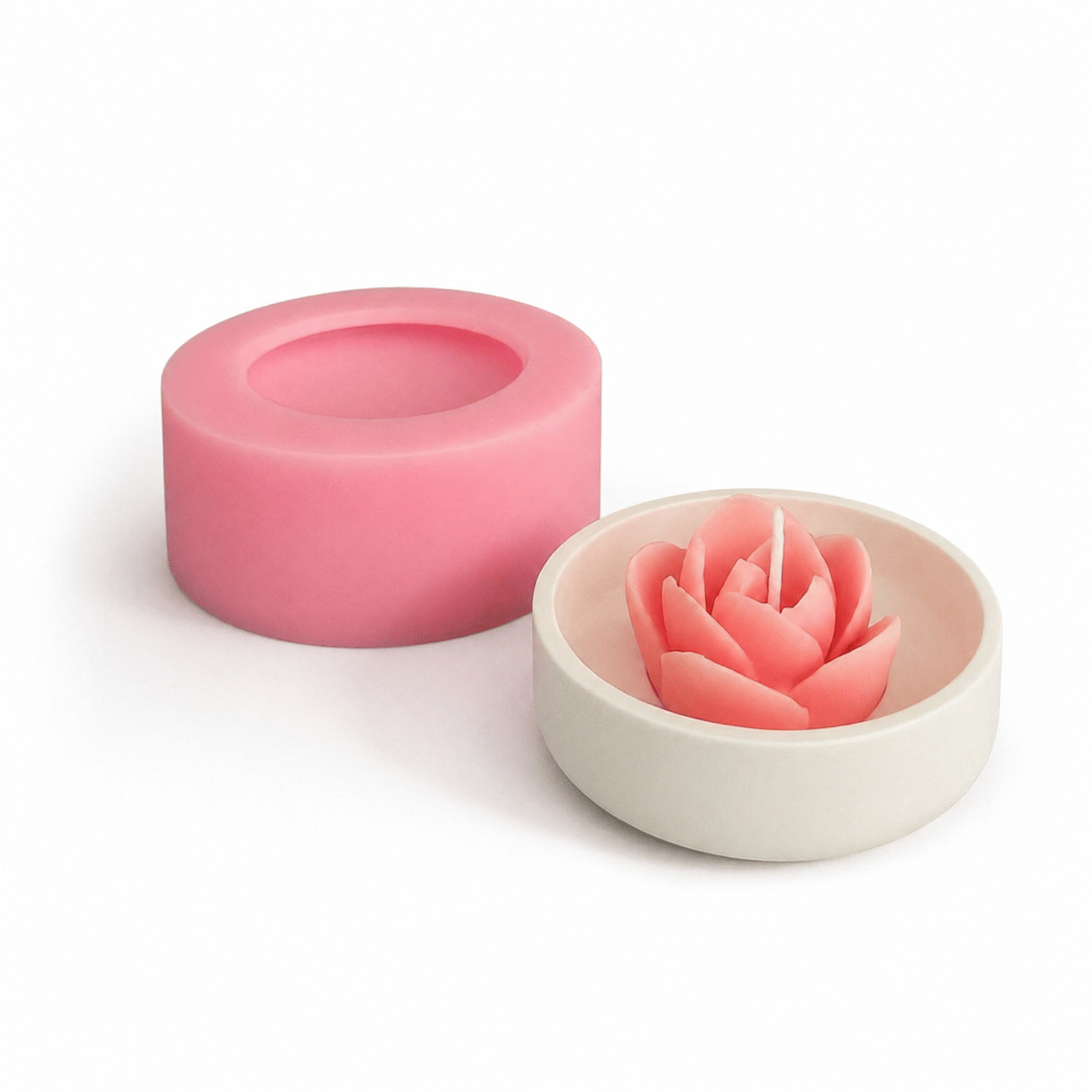 1167 - Silikon Kalıp Mum Kalıbı - Yuvarlak Mini Mum Kabı