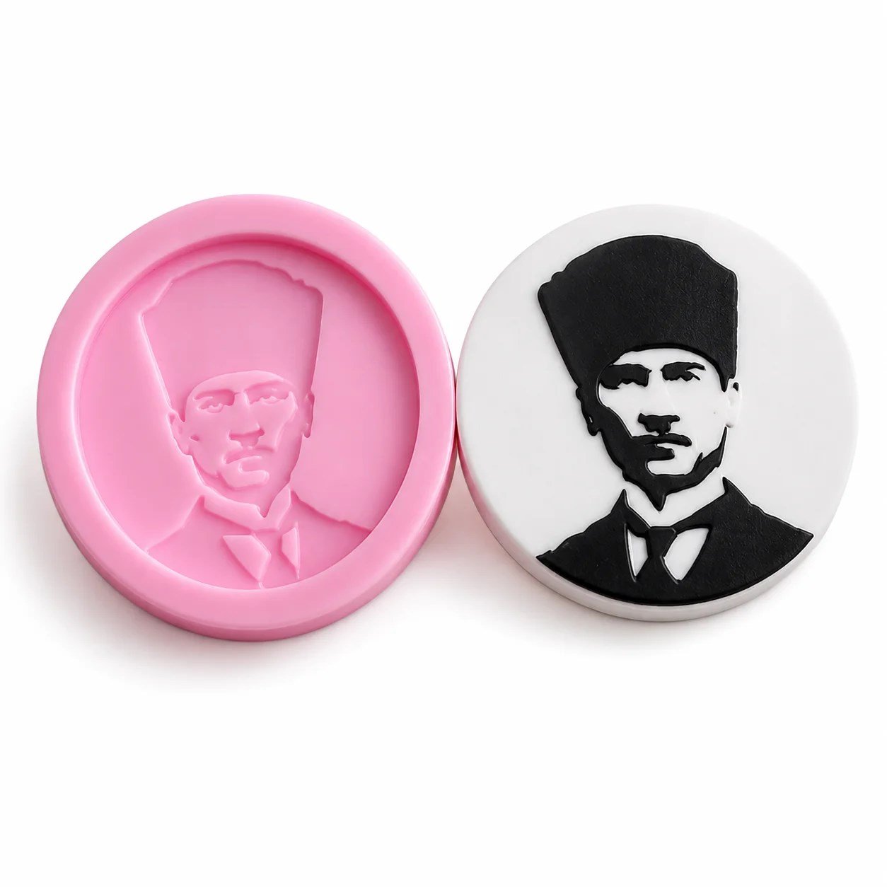 1259 - Silikon Kalıp Mum Kalıbı - Atatürk