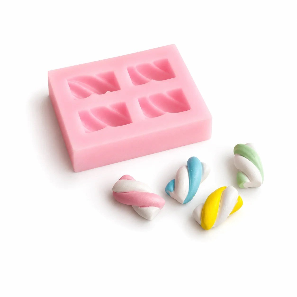1324 - Silikon Kalıp Mum Kalıbı - Marshmallow 4lü