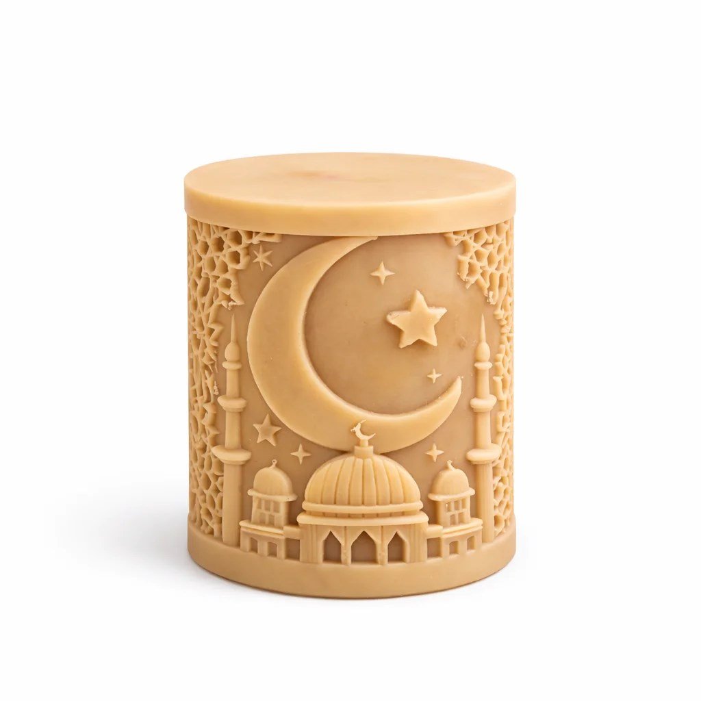1999 - Silikon Kalıp Mum Kalıbı - Ramazan Temalı Kütük Mum