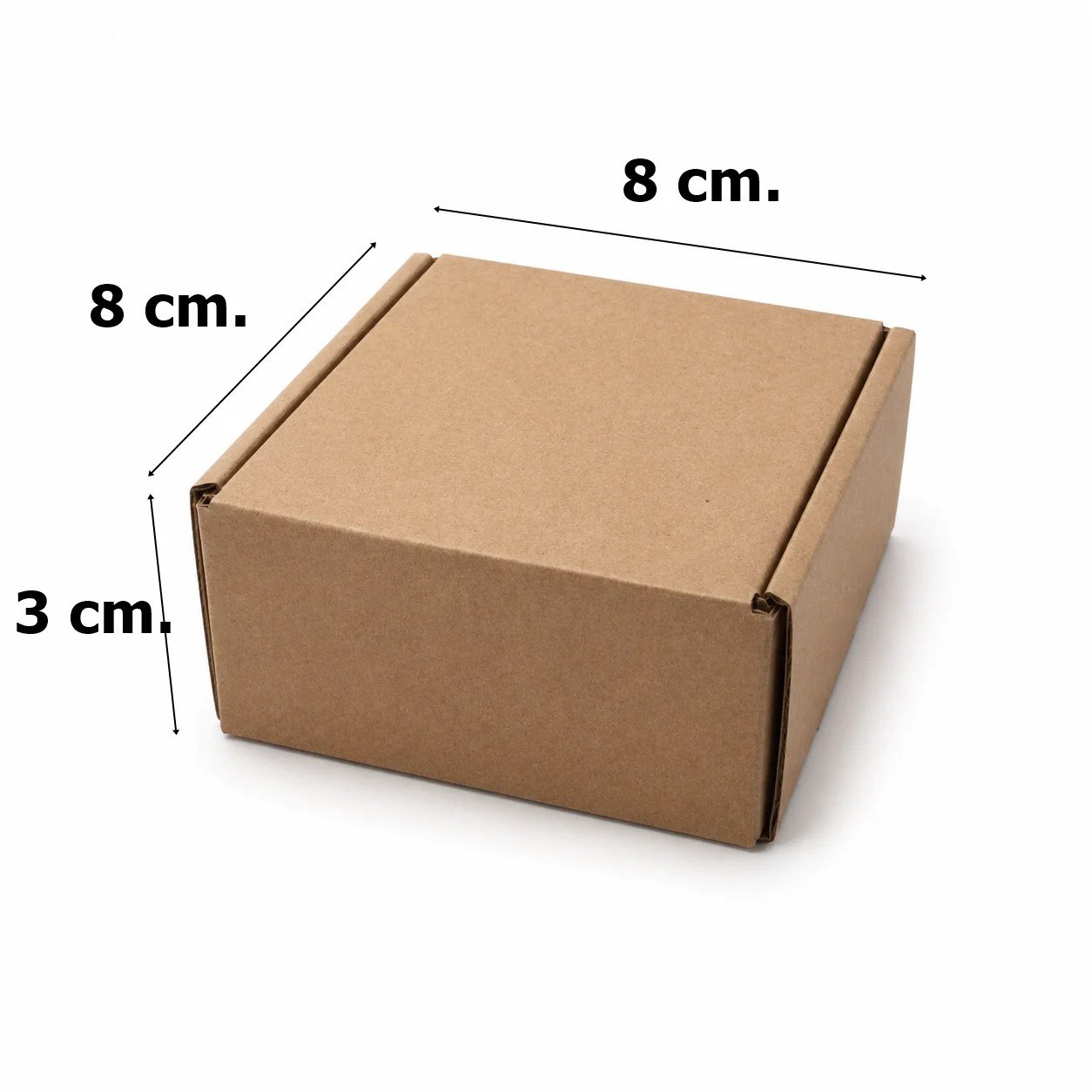 8x8x3 cm. E-Ticaret Kolisi 25 Adet - Tek Oluk