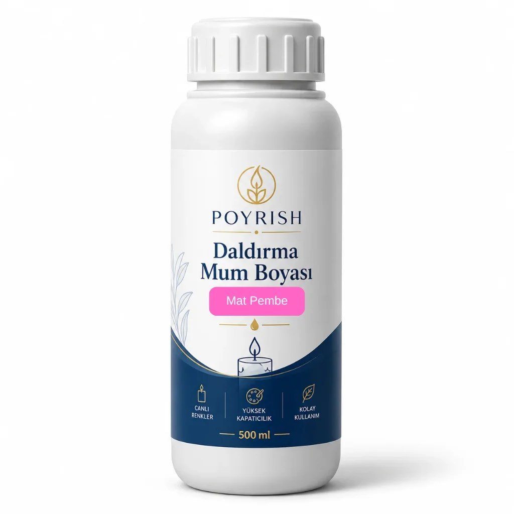 Daldırma Mum Boyası - Mat Pembe - DL135 - 500 ml.