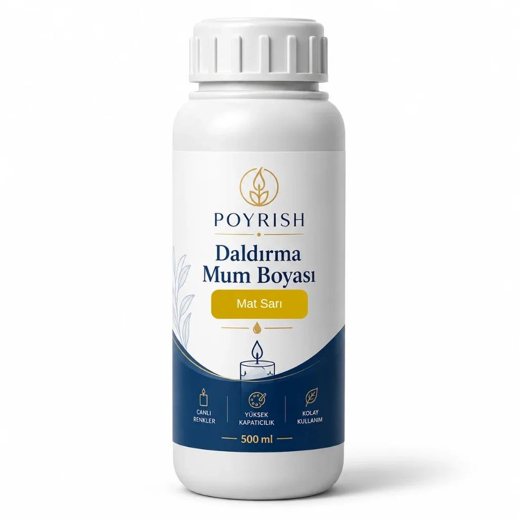 Daldırma Mum Boyası - Mat Sarı - DL138 - 500 ml.