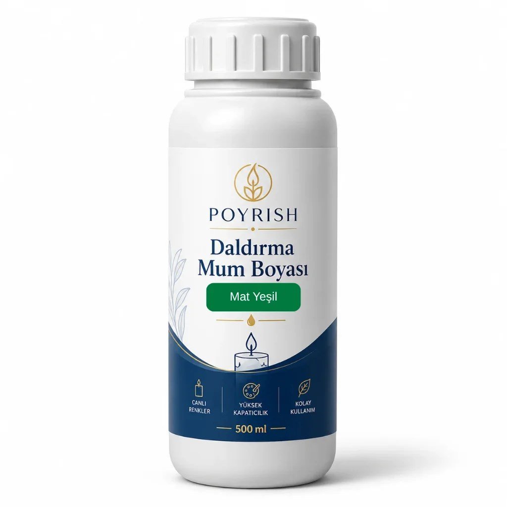 Daldırma Mum Boyası - Mat Yeşil - DL137 - 500 ml.