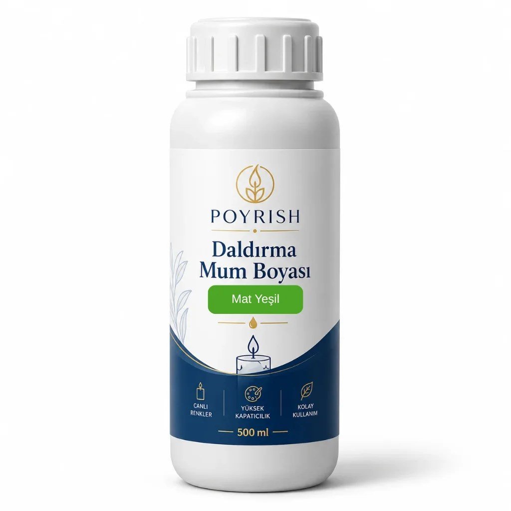 Daldırma Mum Boyası - Mat Yeşil - DL143 - 500 ml.