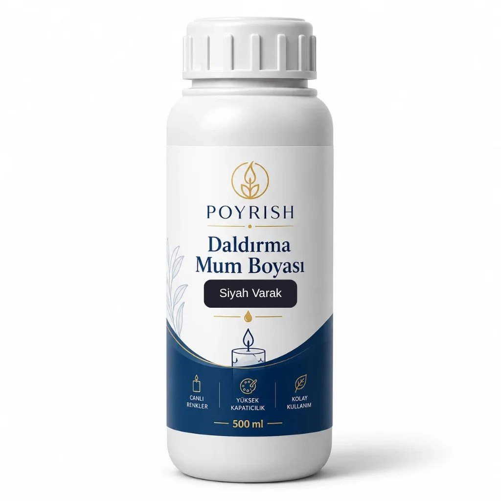 Daldırma Mum Boyası - Varak Siyah - VR112 - 500 ml.
