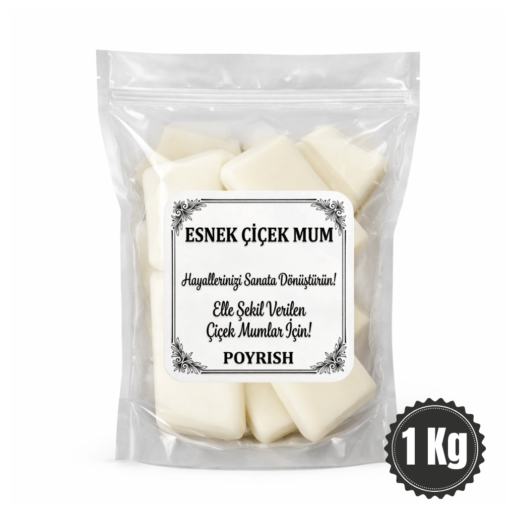 Esnek Çiçek Mum Hammaddesi 1 Kg. | Elle Şekillendirilebilen Mum