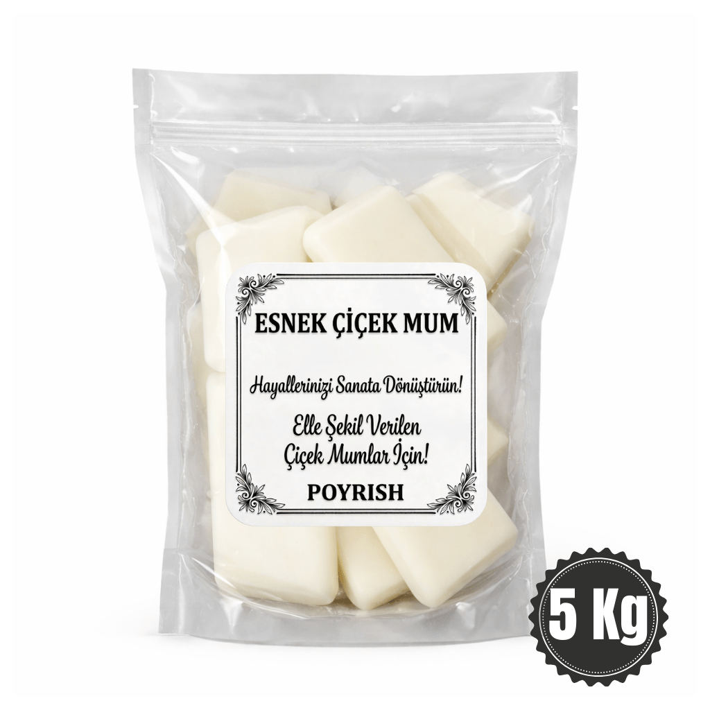 Esnek Çiçek Mum Hammaddesi 5 Kg. | Elle Şekillendirilebilen Mum