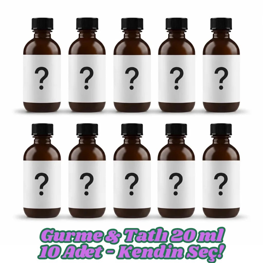 Gurme & Tatlı Kokular 20 ml. Kendin Seç Esans Seti - 10 Adet