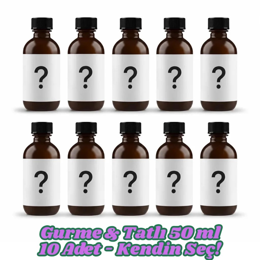 Gurme & Tatlı Kokular 50 ml. Kendin Seç Esans Seti - 10 Adet