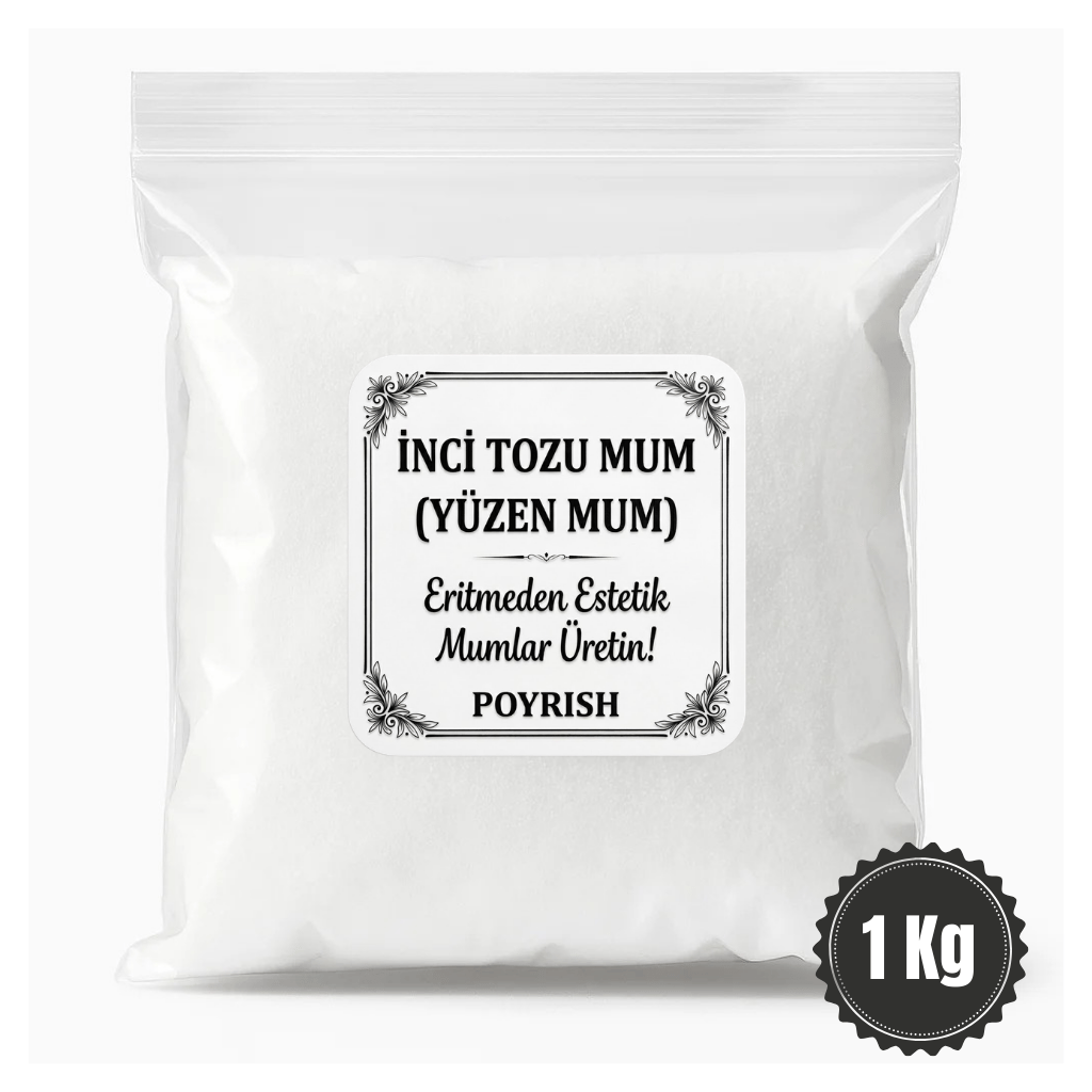 İnci Tozu Mum (Beyaz) 1 Kg - Toz Mum