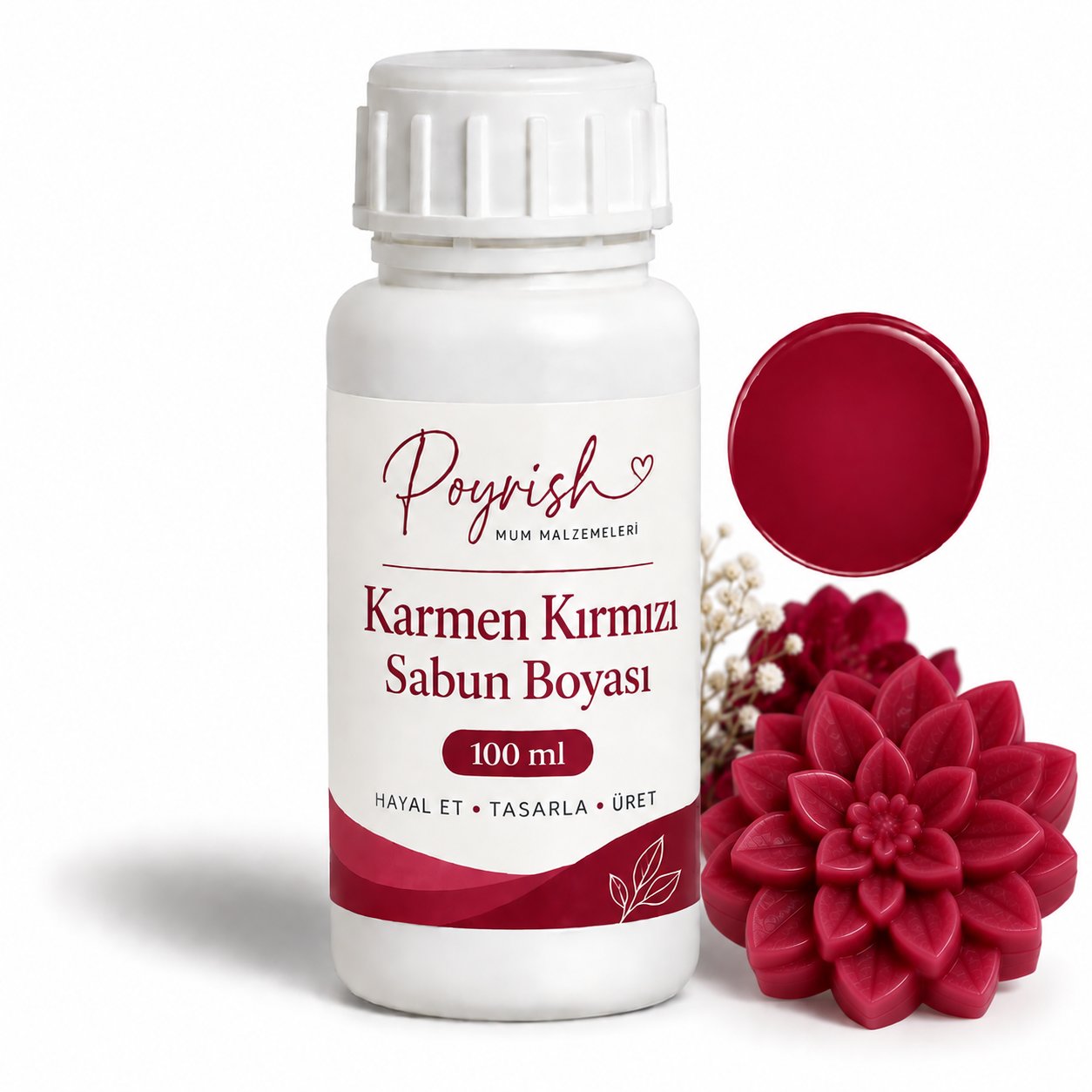 Karmen Kırmızı Sabun Boyası 100 ml.