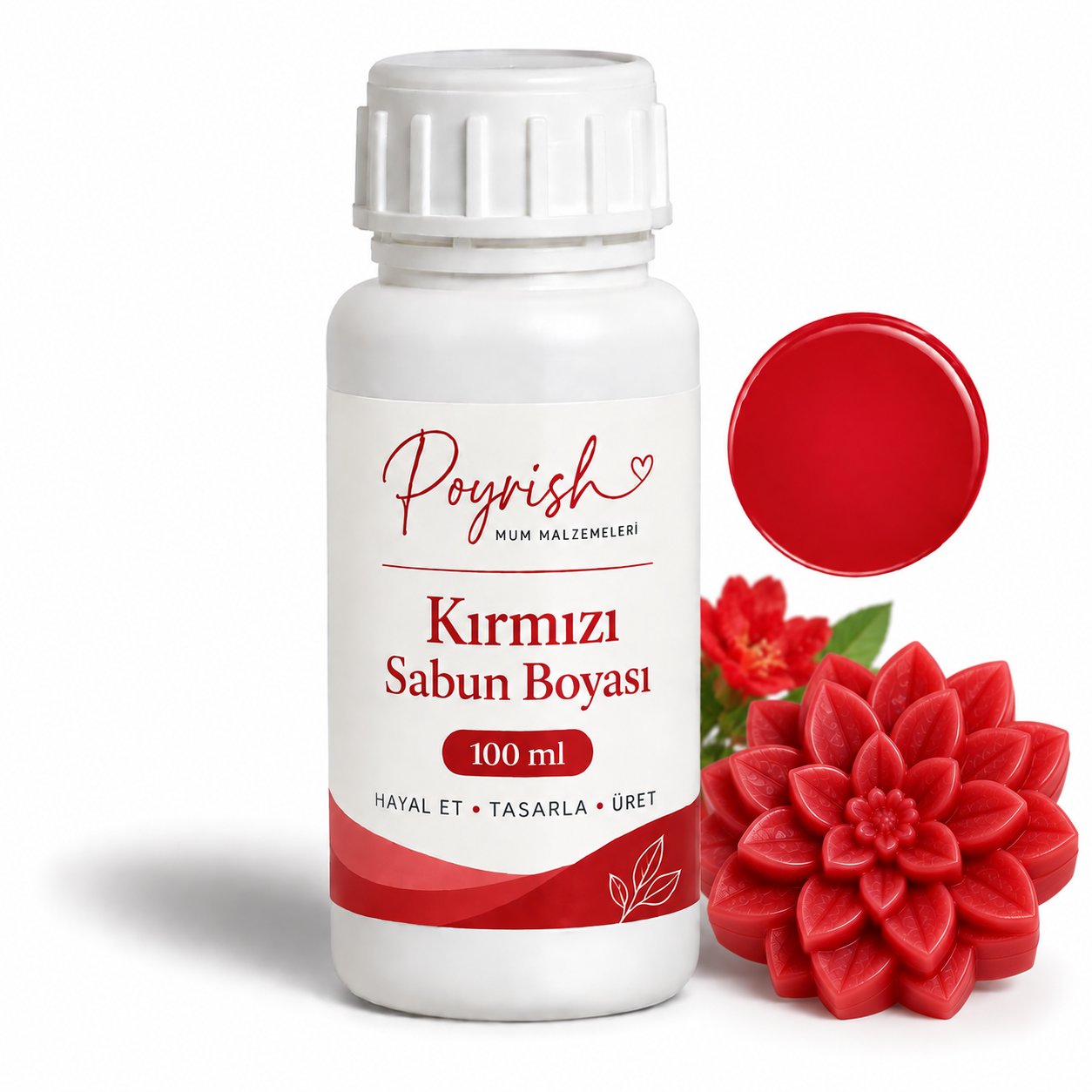 Kırmızı Sabun Boyası 100 ml.