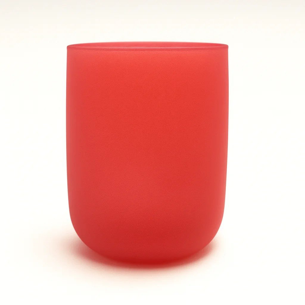 Renkli Cam Bardak İkonik - Mat Opak Pembe 4957-Q