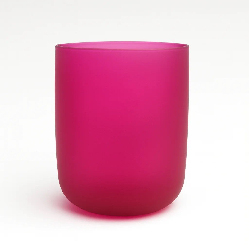 Renkli Cam Bardak İkonik - Mat Pembe 6098-Q
