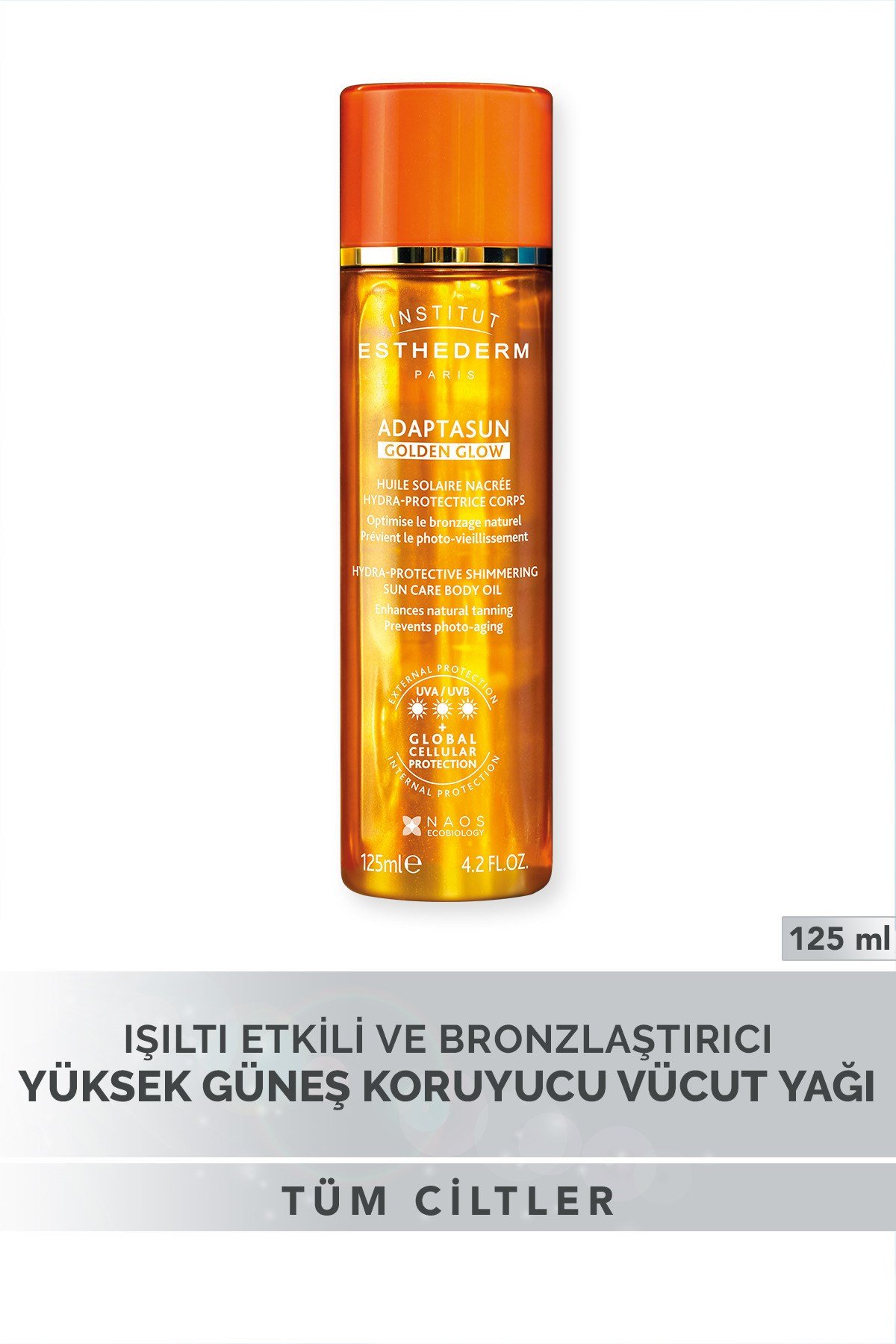 Adaptasun Hydra-Protective Golden Glow Sun Care Body Oil Işıltılı Spf Vücut Yağı 125 Ml