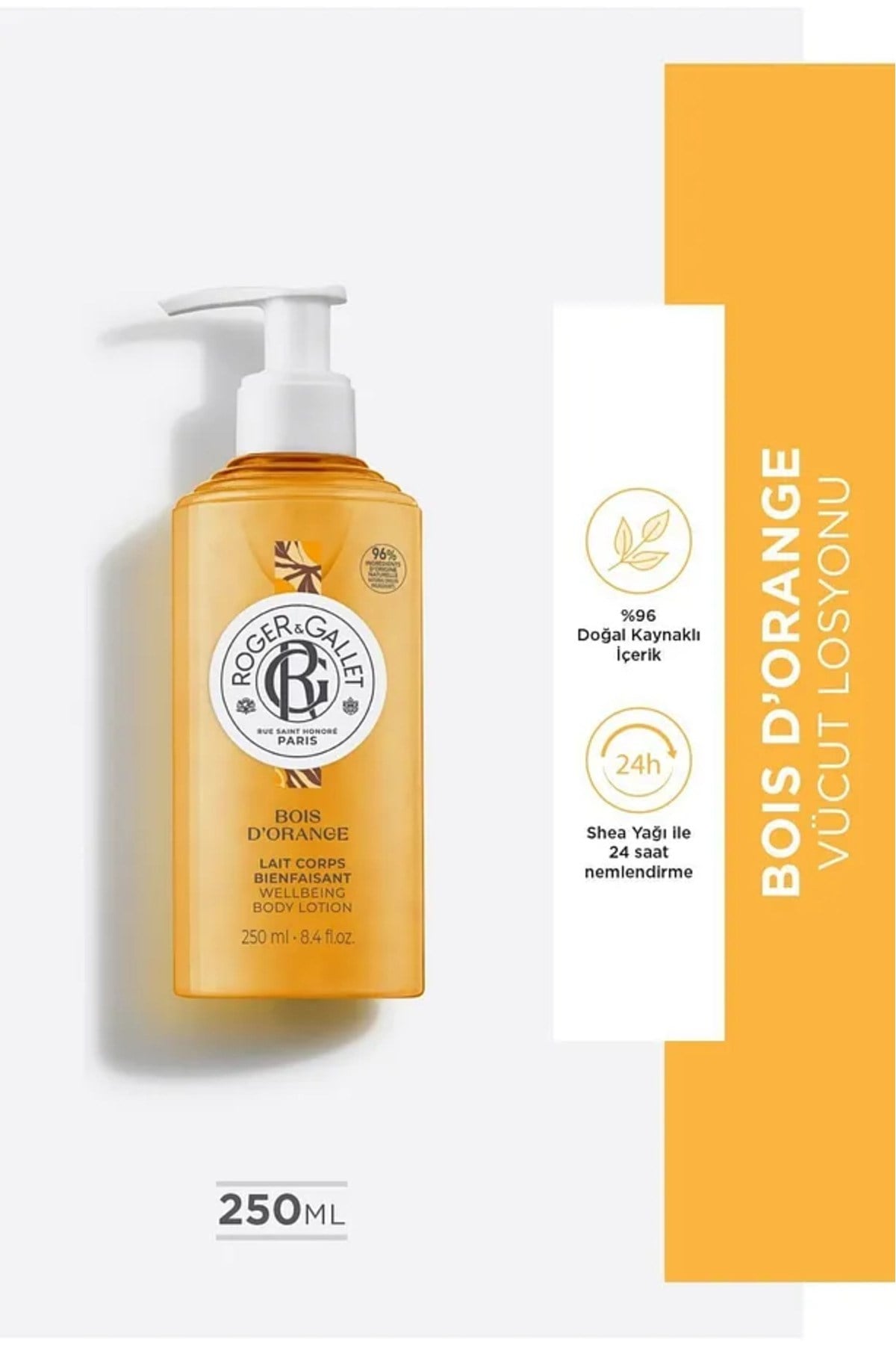 Bois d’Orange Doğal Portakal Özlü 24 Saat Nemlendirici Vücut Losyonu 250 ml