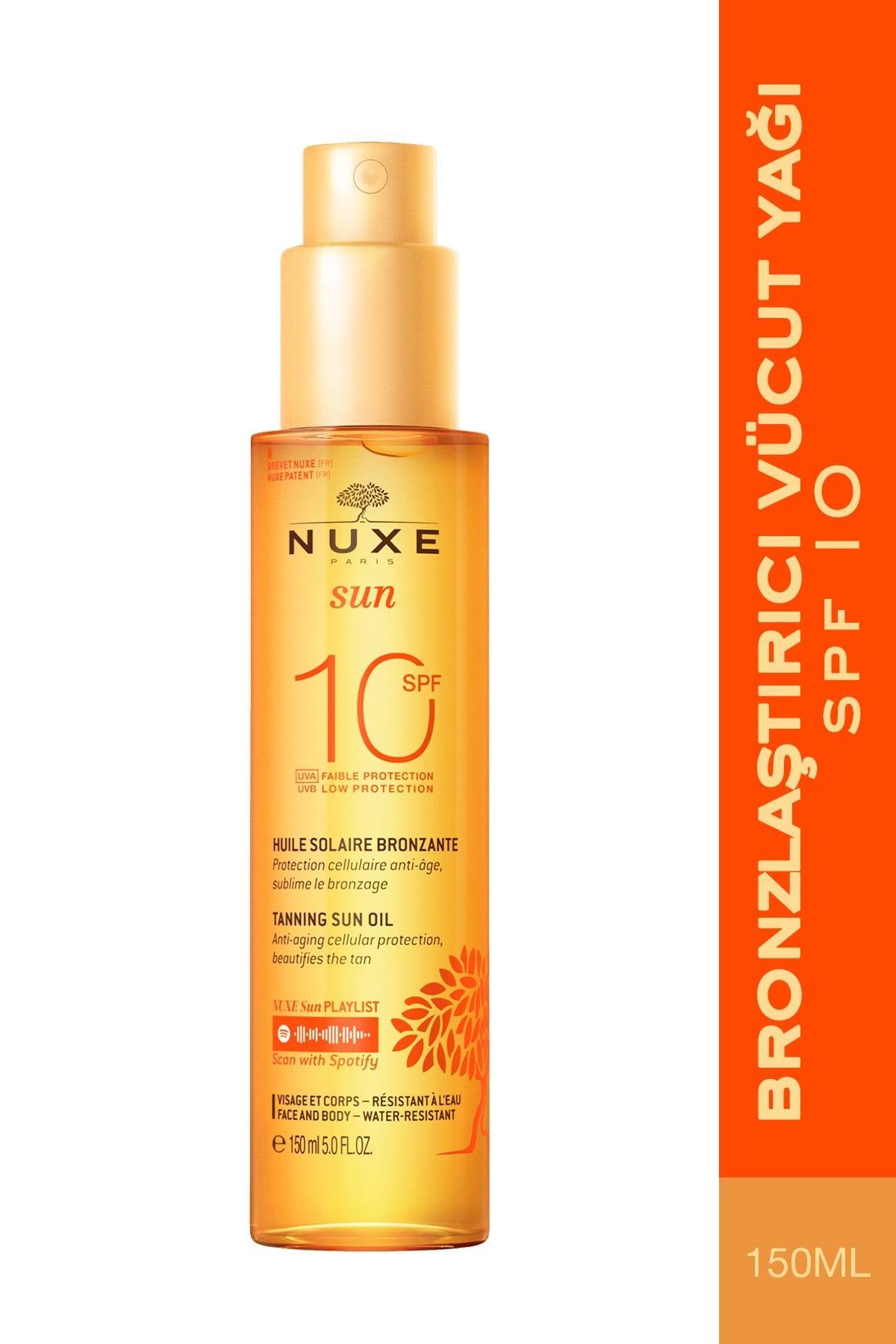 Bronzlaştırıcı Vücut Yağı SPF 10 150 ML