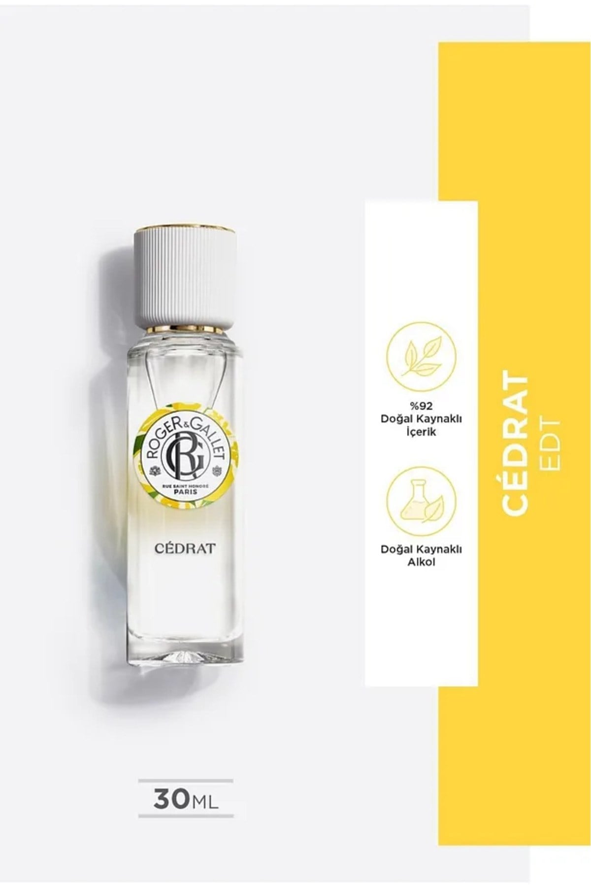 Cédrat Doğal Limon ve Kakule Özlü Turunçgil Parfüm EDT 30 ml