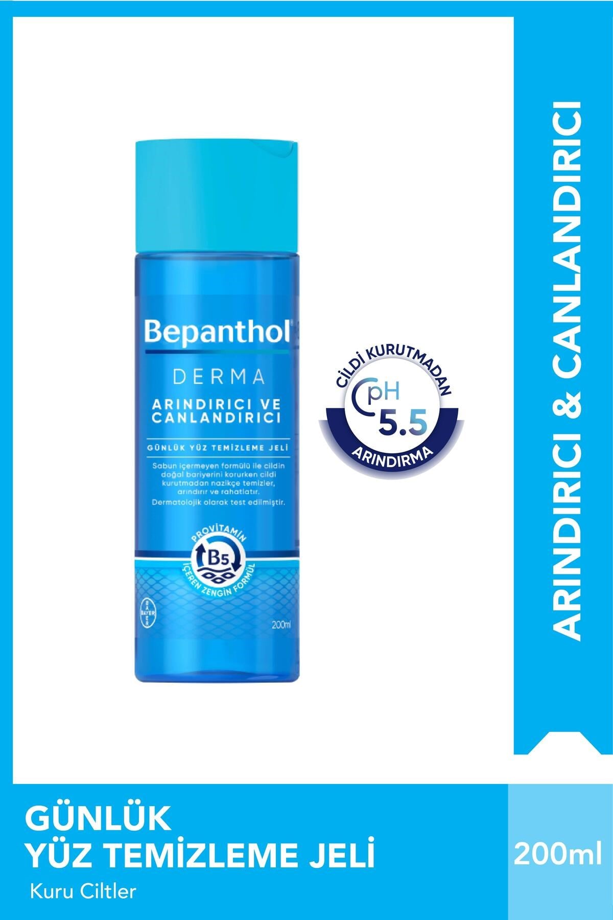 Derma Arındırıcı ve Canlandırıcı Günlük Yüz Temizleme Jeli 200 ml