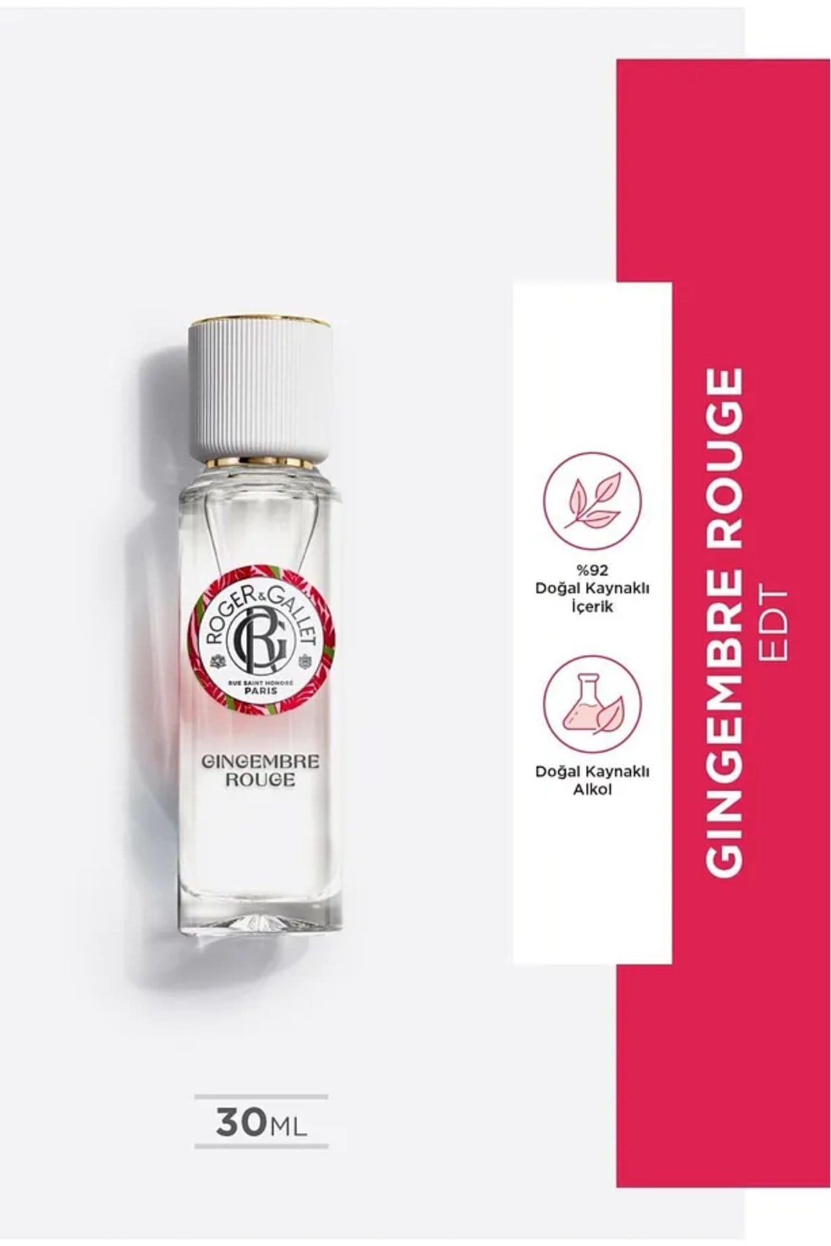 Gingembre Rouge Doğal Zencefil ve Pembe Meyve Özlü Çiçeksi Parfüm EDT 30 ml