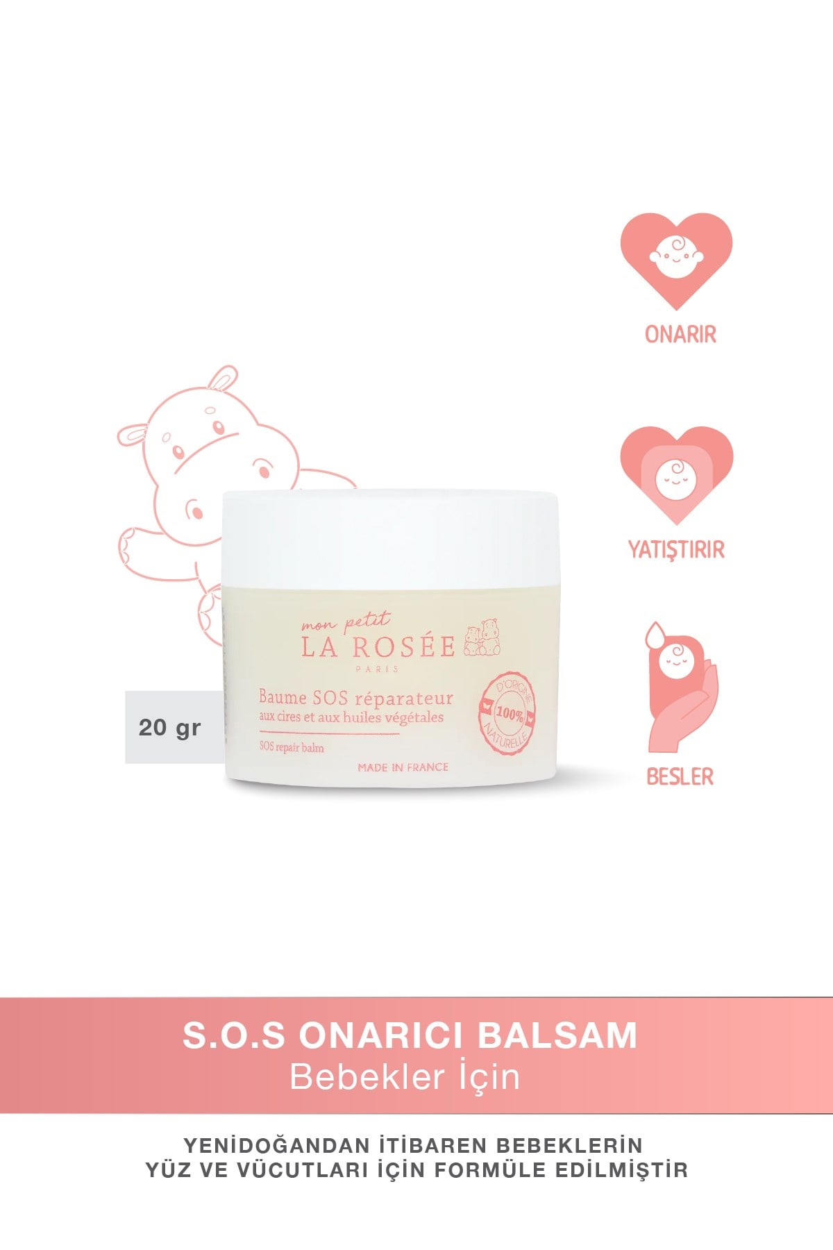 Mon Petit Sos Onarici Balsam Bitkisel Yağlar Ve Bal Mumu İçeren 20 G