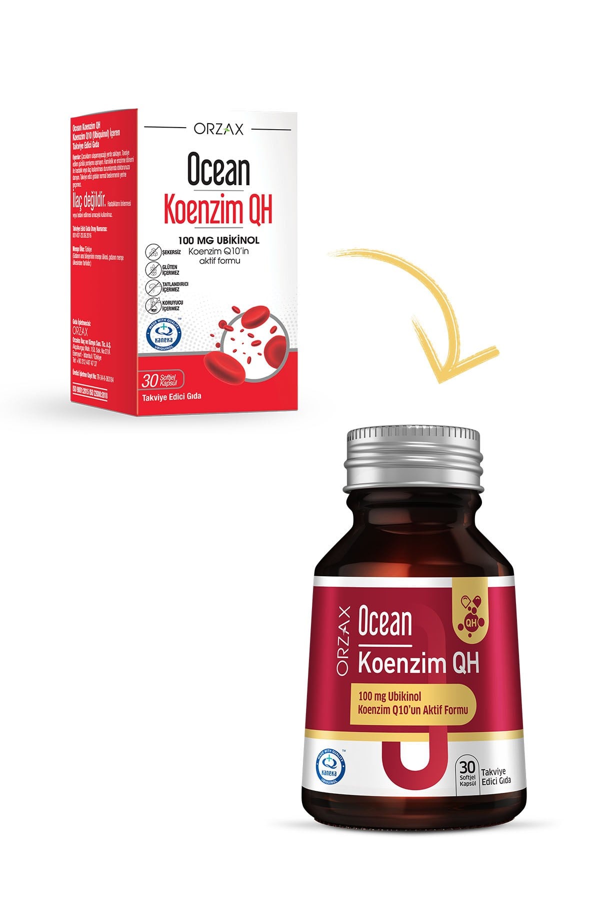 Orzax Koenzim QH 100mg 30 Kapsül