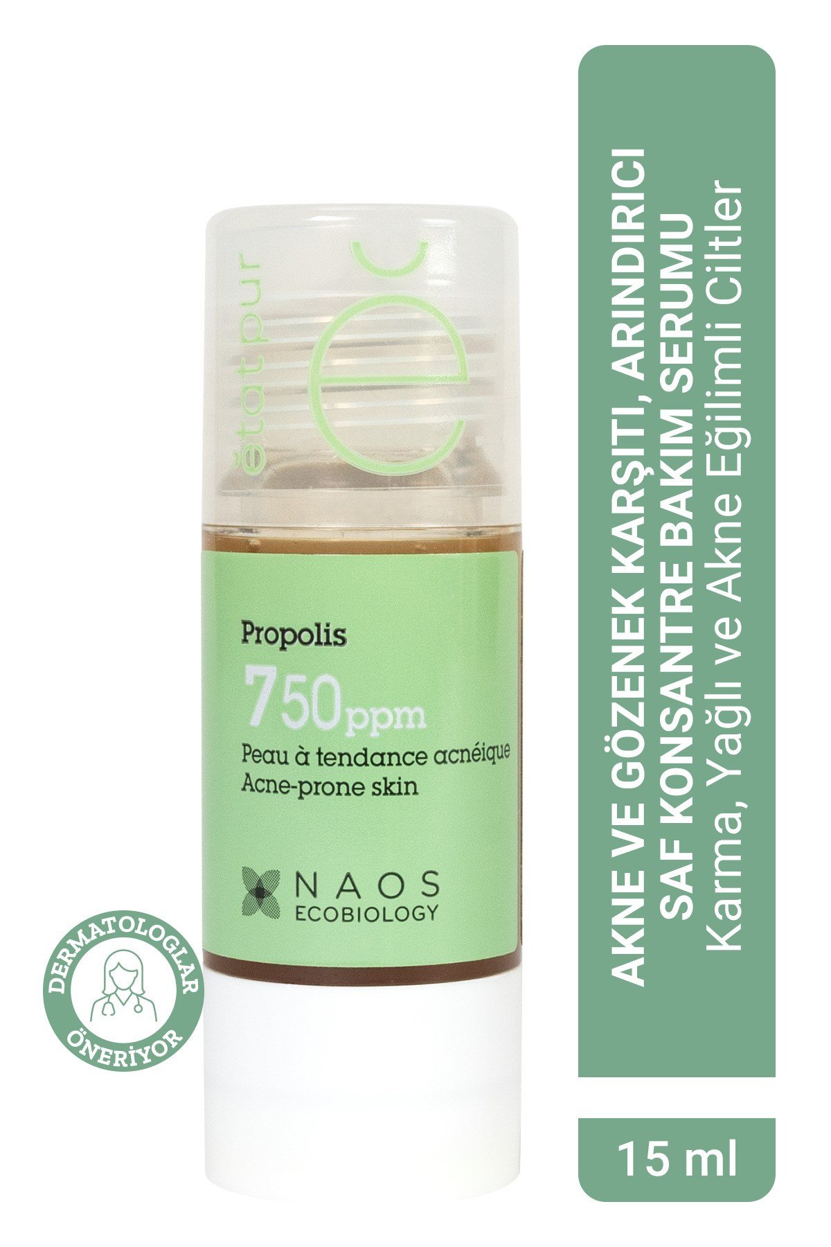 Pure Active Propolis Akne Karşıtı Antienflamatuar & Yatıştırıcı Etkili Konsantre Bakım Serumu 15ML