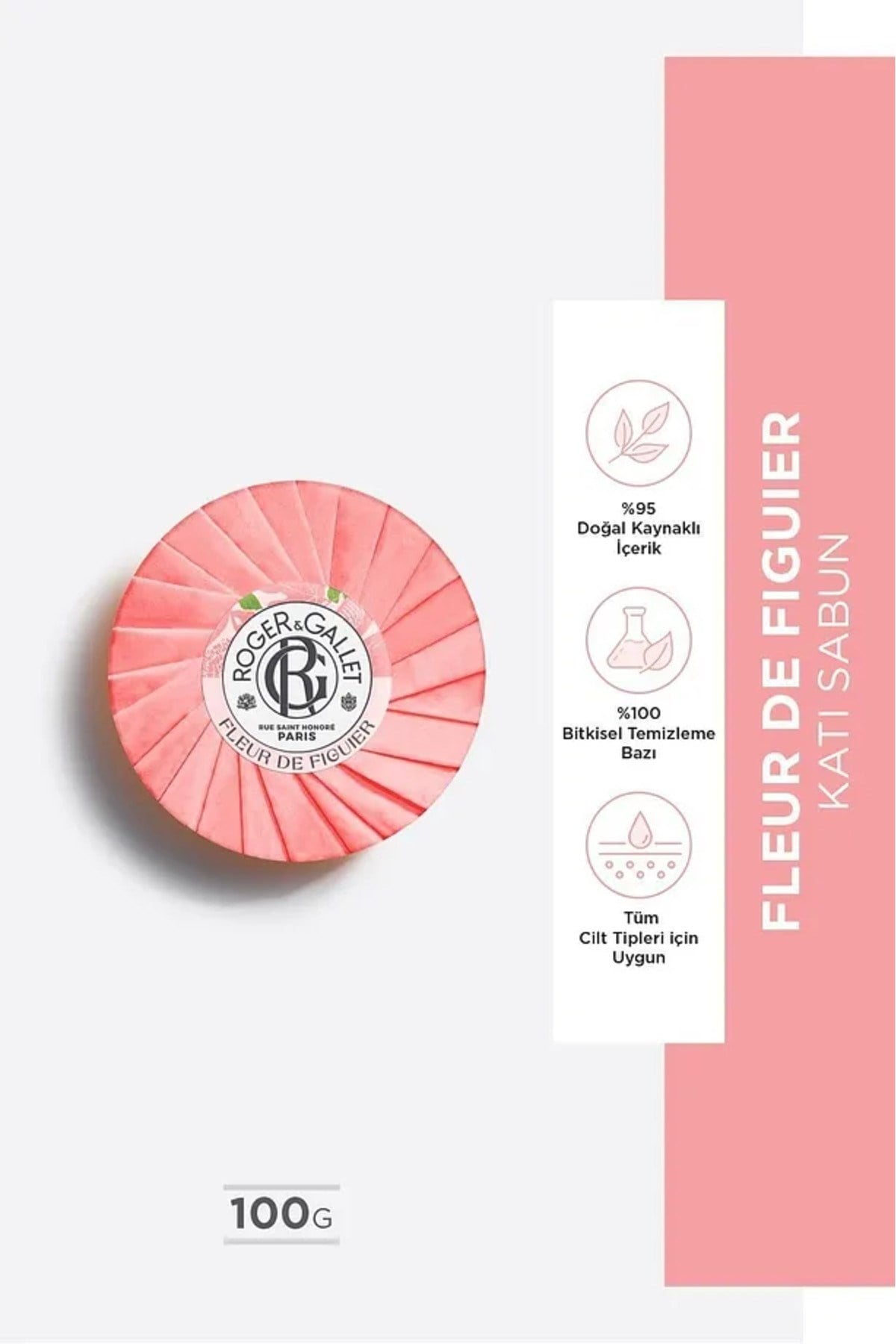 Roger & Gallet Fleur De Figuier Katı Sabun 100 g - Doğal İncir Özlü & Kalıcı Ferah Koku