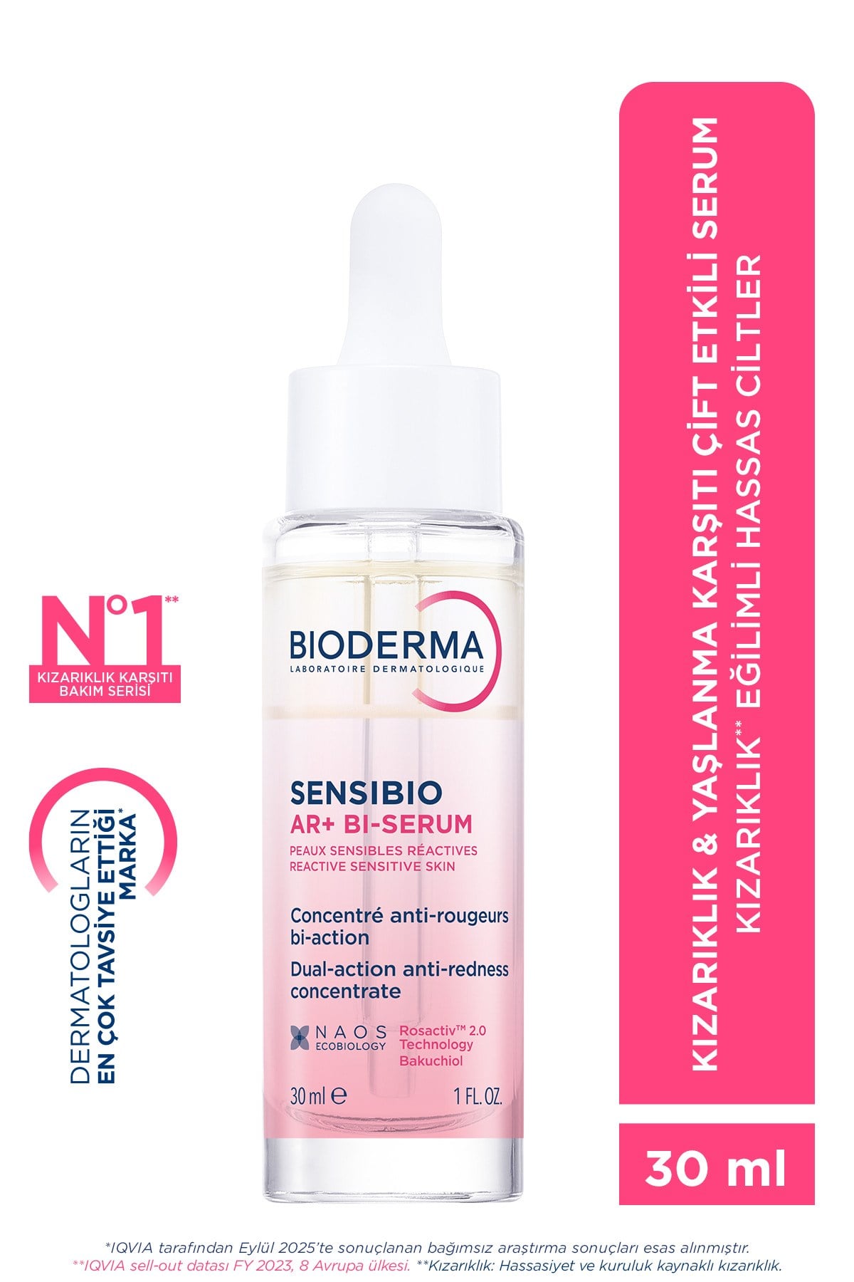 Sensibio AR+ Hassas Ciltler Kızarıklık ve Yaşlanma Karşıtı Bakuchiollu BI Serum 30 ML
