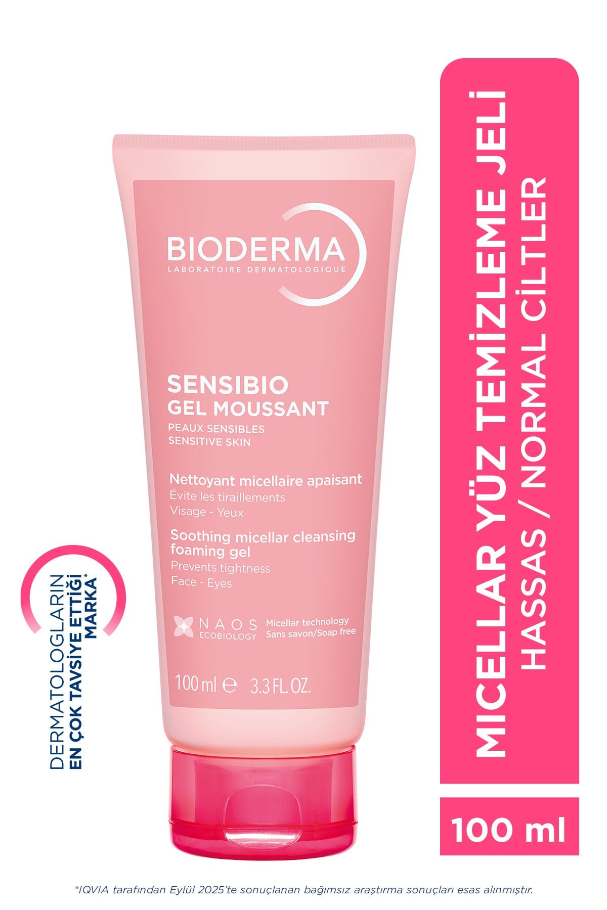 Sensibio Foaming Gel Hassas, Normal Ciltler için Durulanan Micellar Temizleme Jeli 100 ml