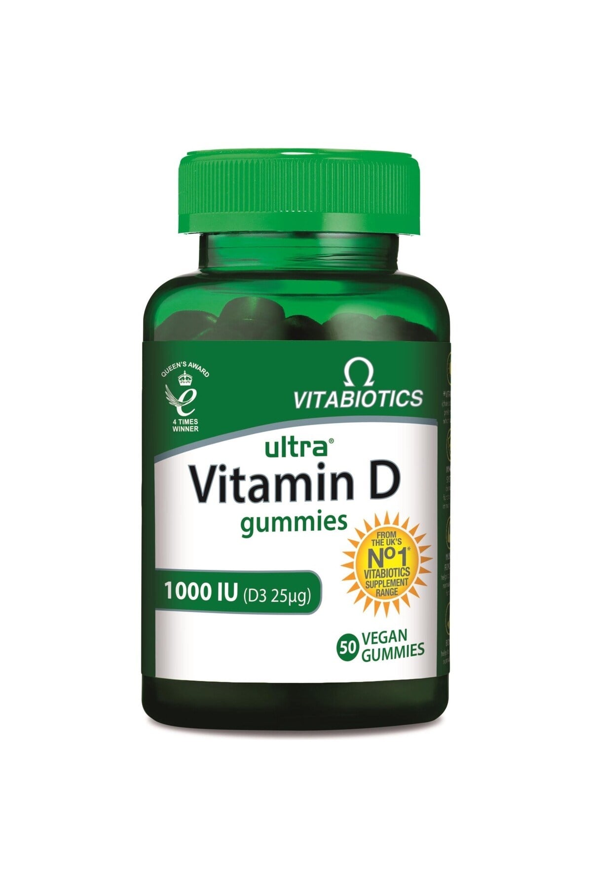 Ultra Vitamin D Gummies 1000IU 50 Vegan Gummies