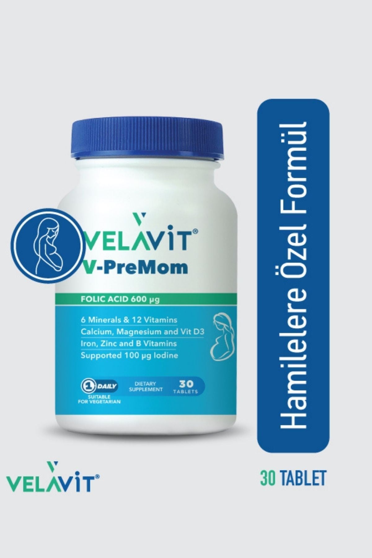 V-PreMom - Hamilelik ve Doğum Öncesi Multivitamin Takviye - 30 Tablet