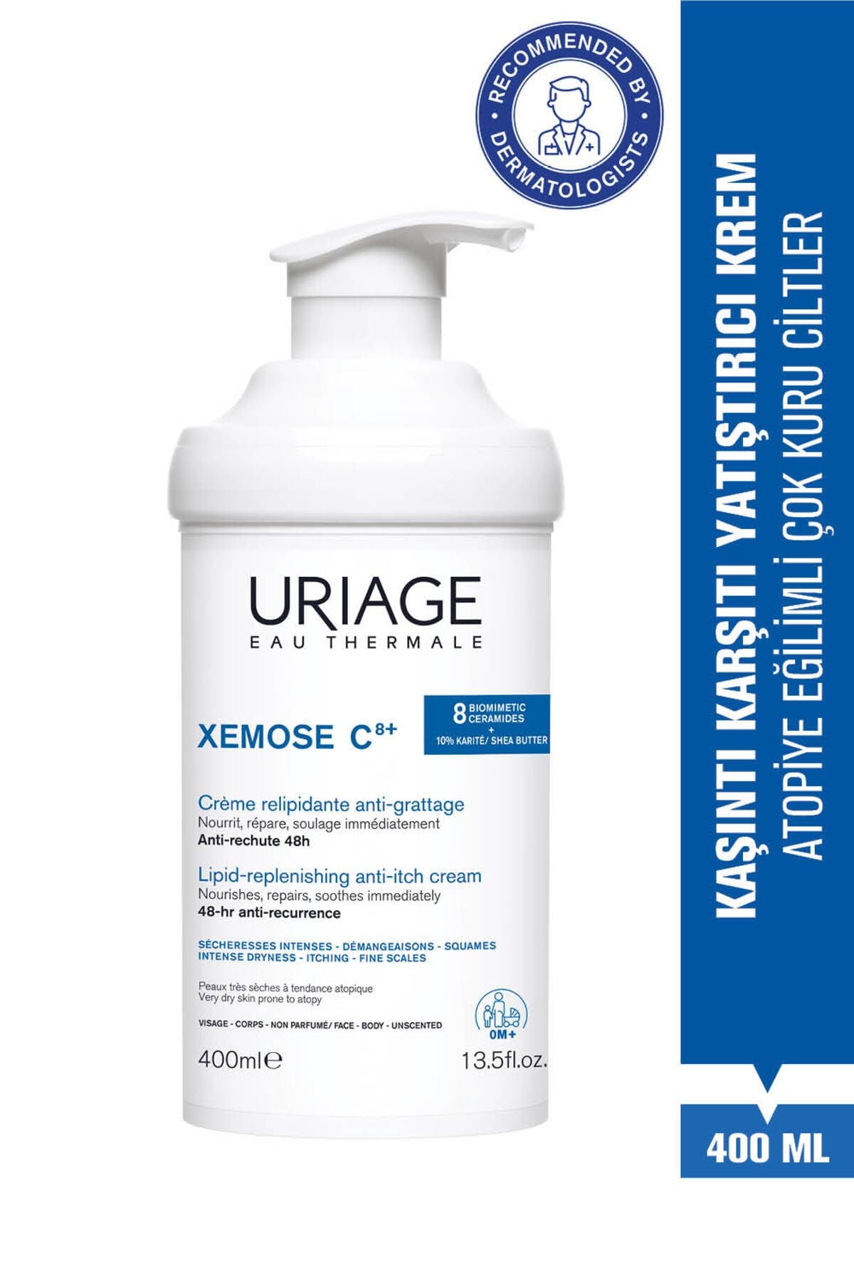 XEMOSE C8+ Atopik ve Çok Kuru Ciltler İçin Karşıtı Yatıştırıcı Krem 400 ml