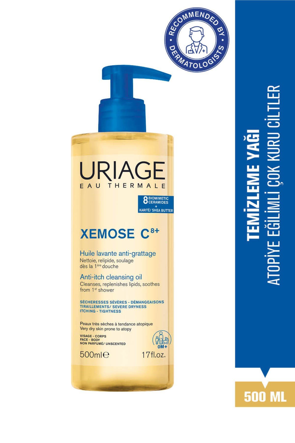XEMOSE C8+ Atopiye Eğilimli ve Çok Kuru Ciltler İçin Temizleme Yağı 500 ml