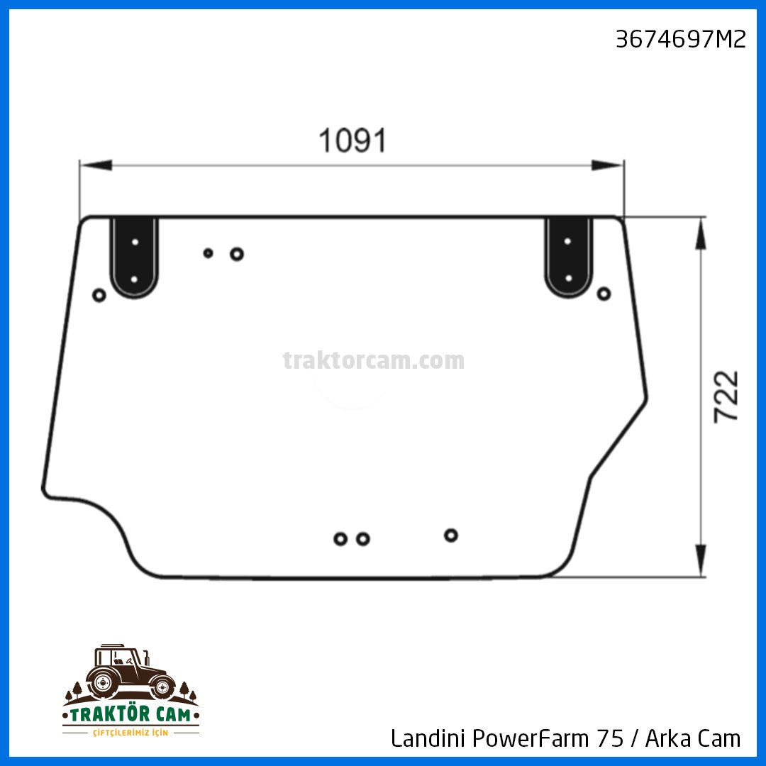 Landini PowerFarm 75 Arka Camı