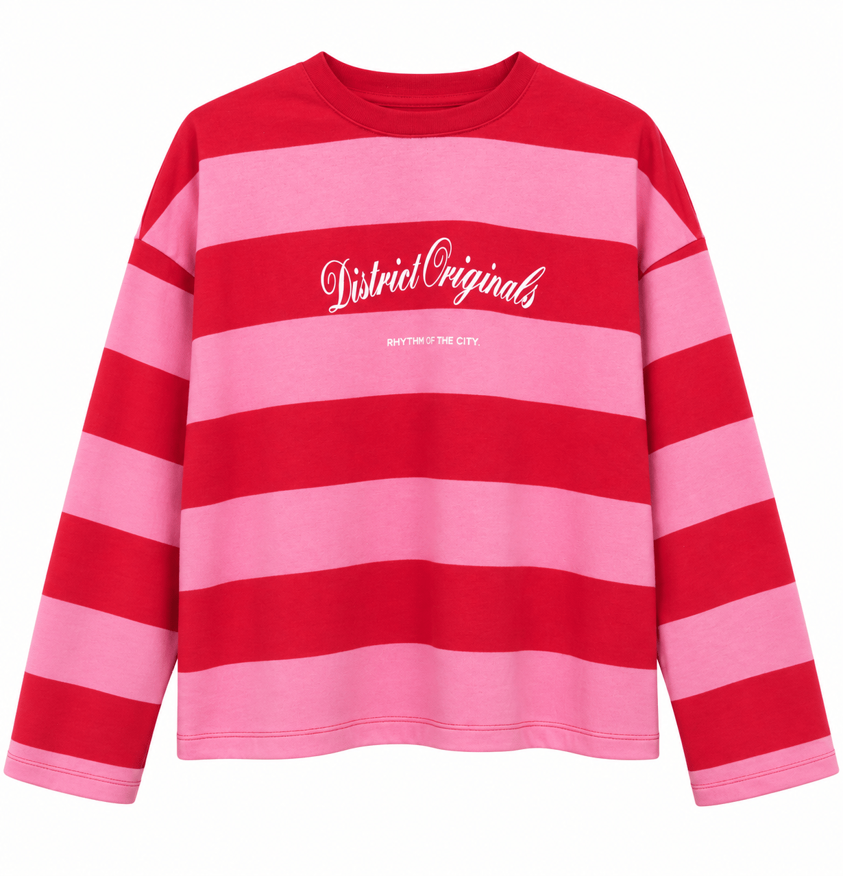Elois Çizgili Sweatshirt - Pembe