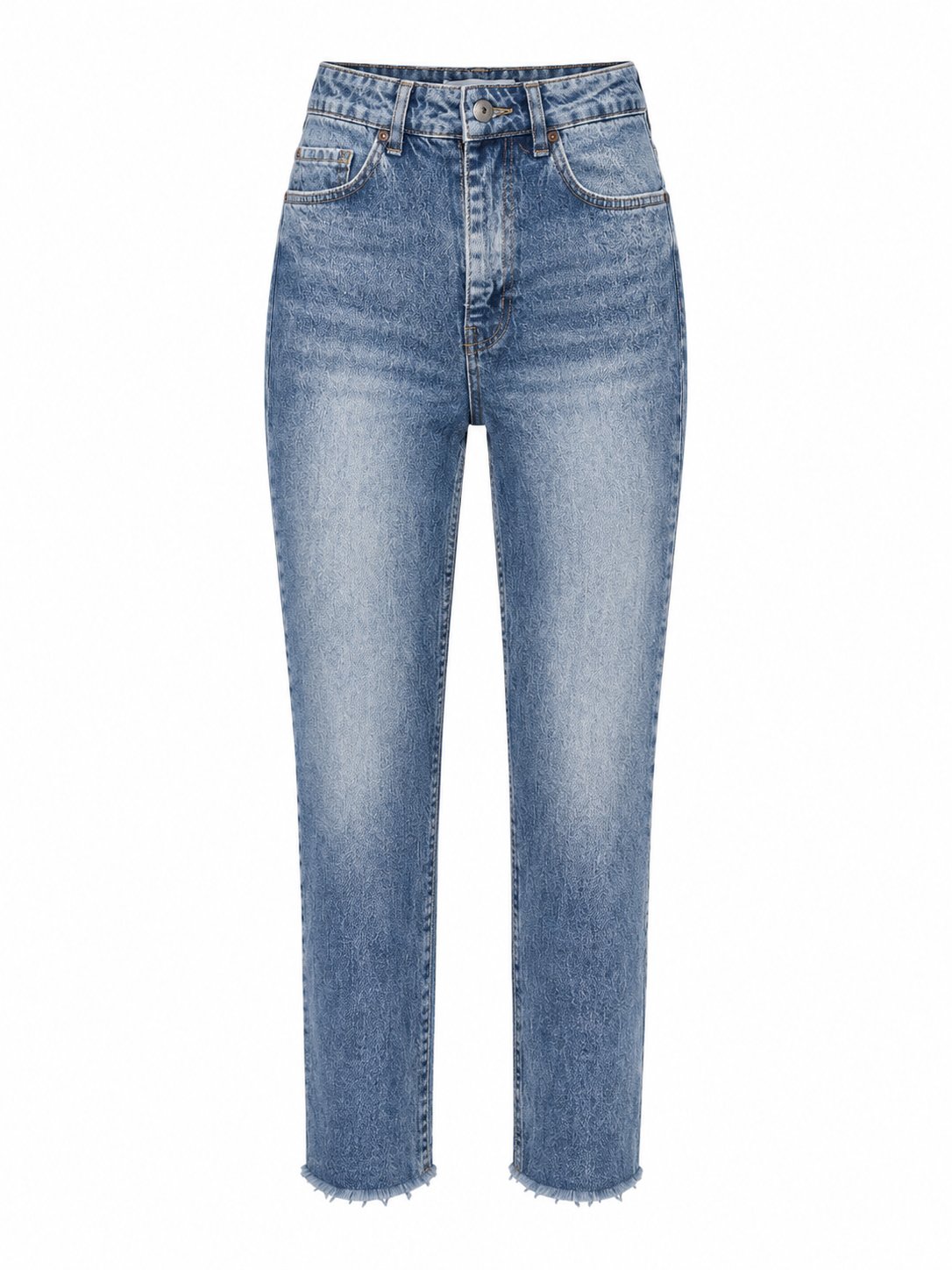 PREMIUM KALIP KESİK PAÇA MOM JEAN - MAVİ
