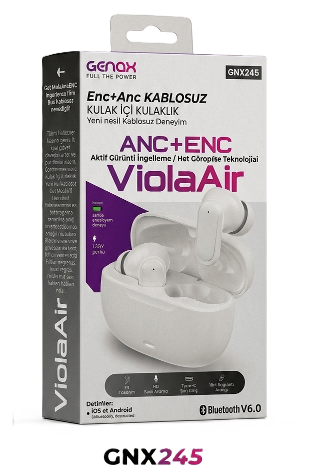  Anc + Enc Bluetooth Kablosuz Kulaklık GNX-245 VIOLAAIR 