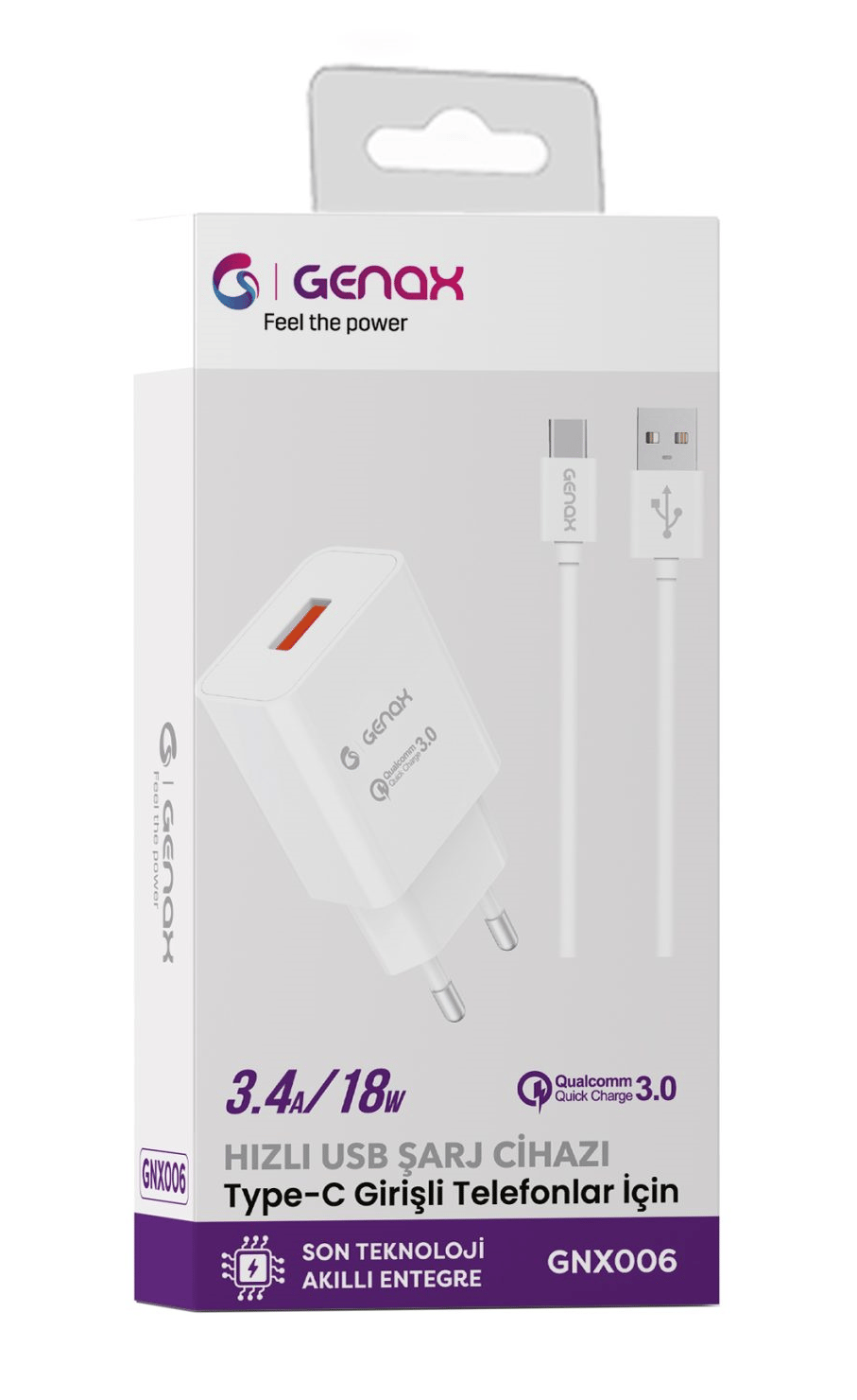 Toptan Type-C Şarj Cihazı 3.4A 18W GNX-006 
